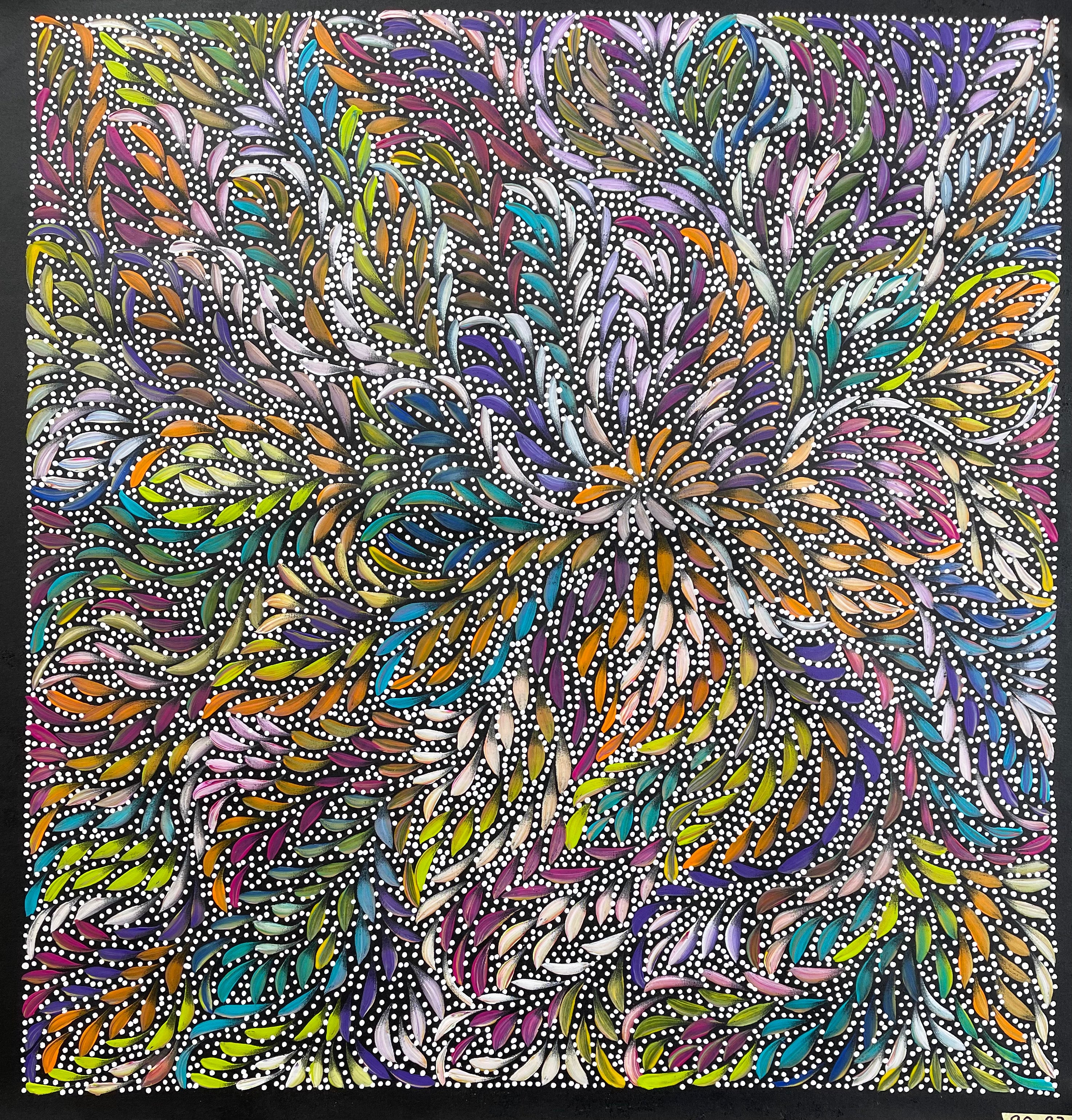 Caroline Numina - Seeded Bush Medicine Leaves - 90x93cm .88-12