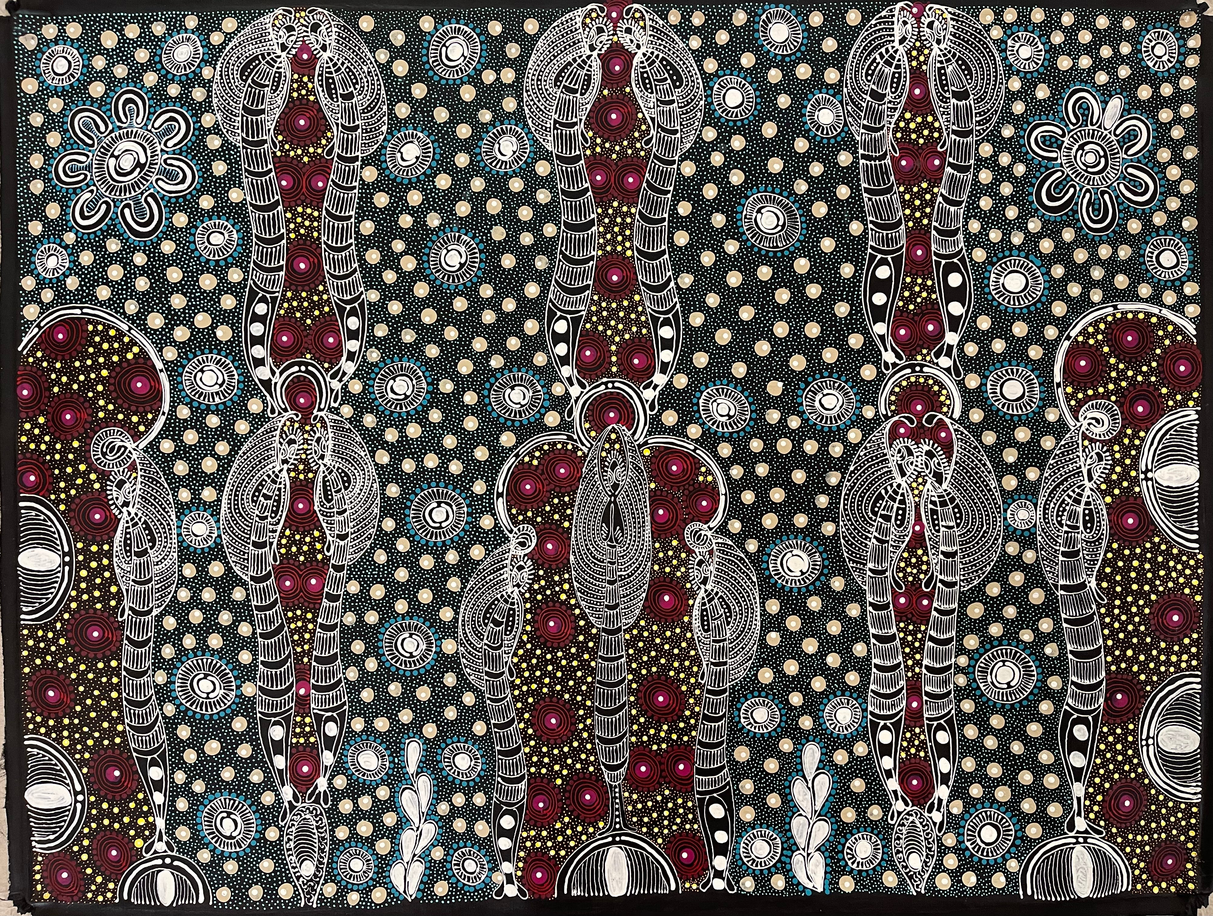 Colleen Wallace Nungarray - Dreamtime Sisters - 120x90cm .52