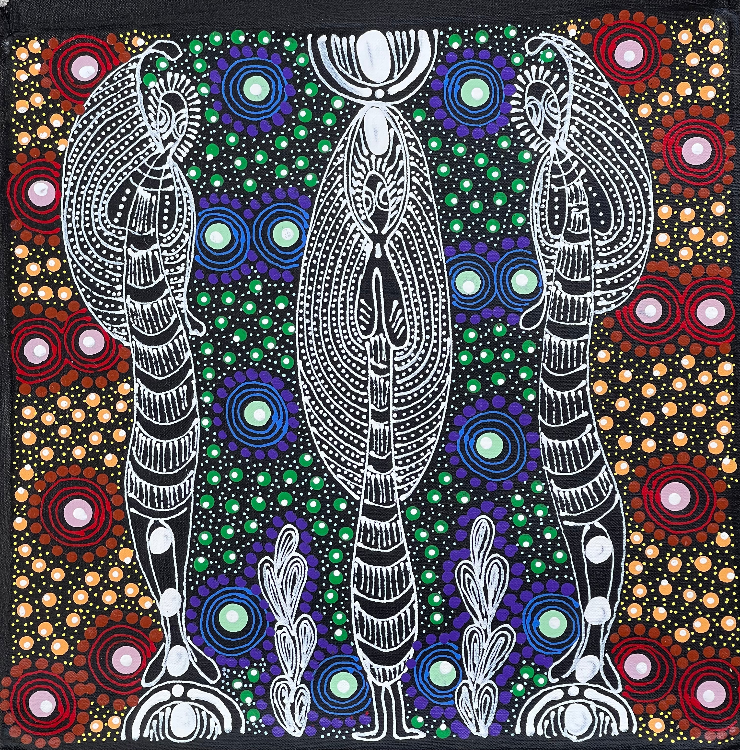 Colleen Wallace - Dreamtime Sisters - 30x30cm .06