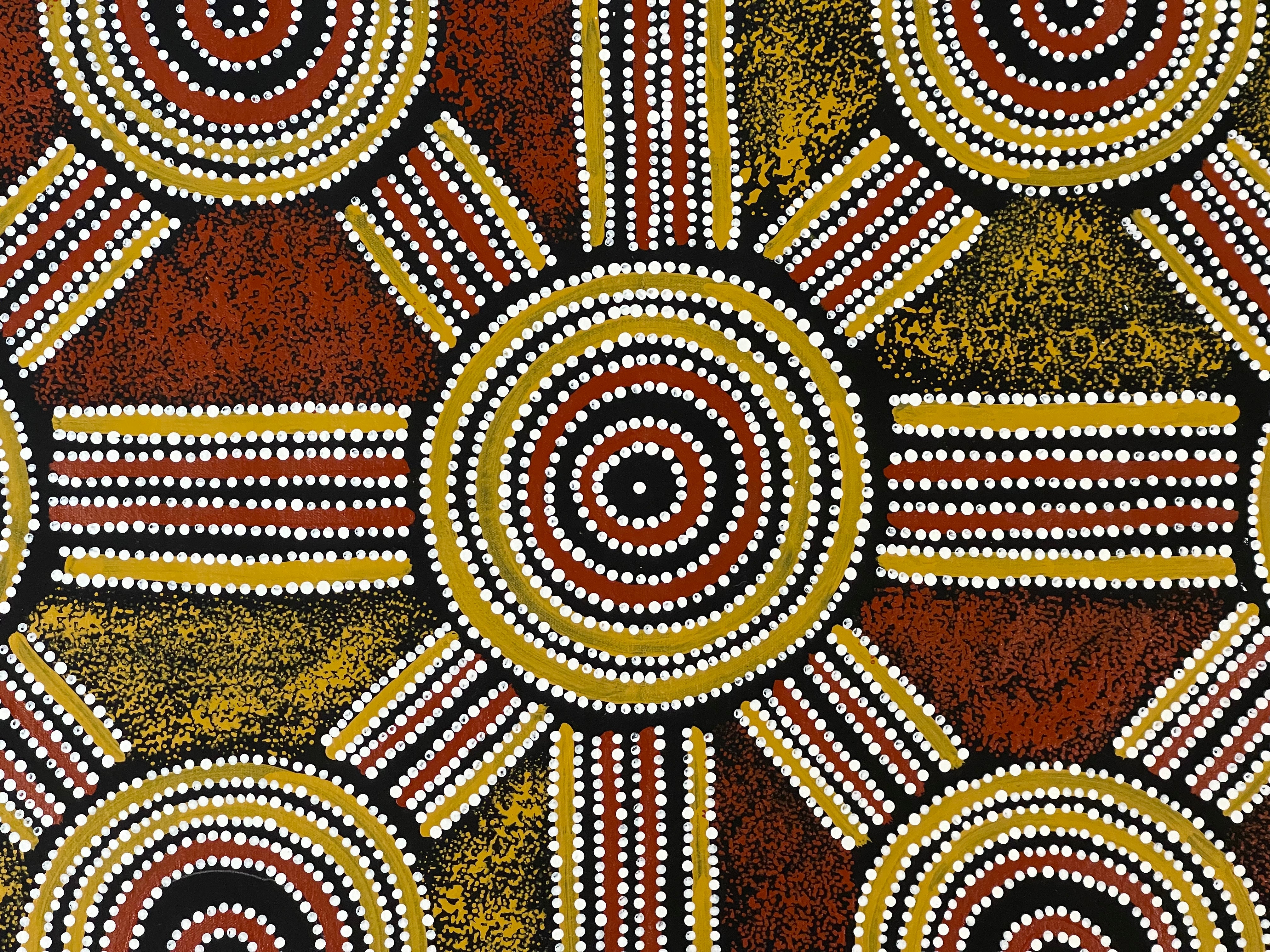 PAUL JANIMA PURVIS - Anungara Emu Dreaming - 137x85cm .