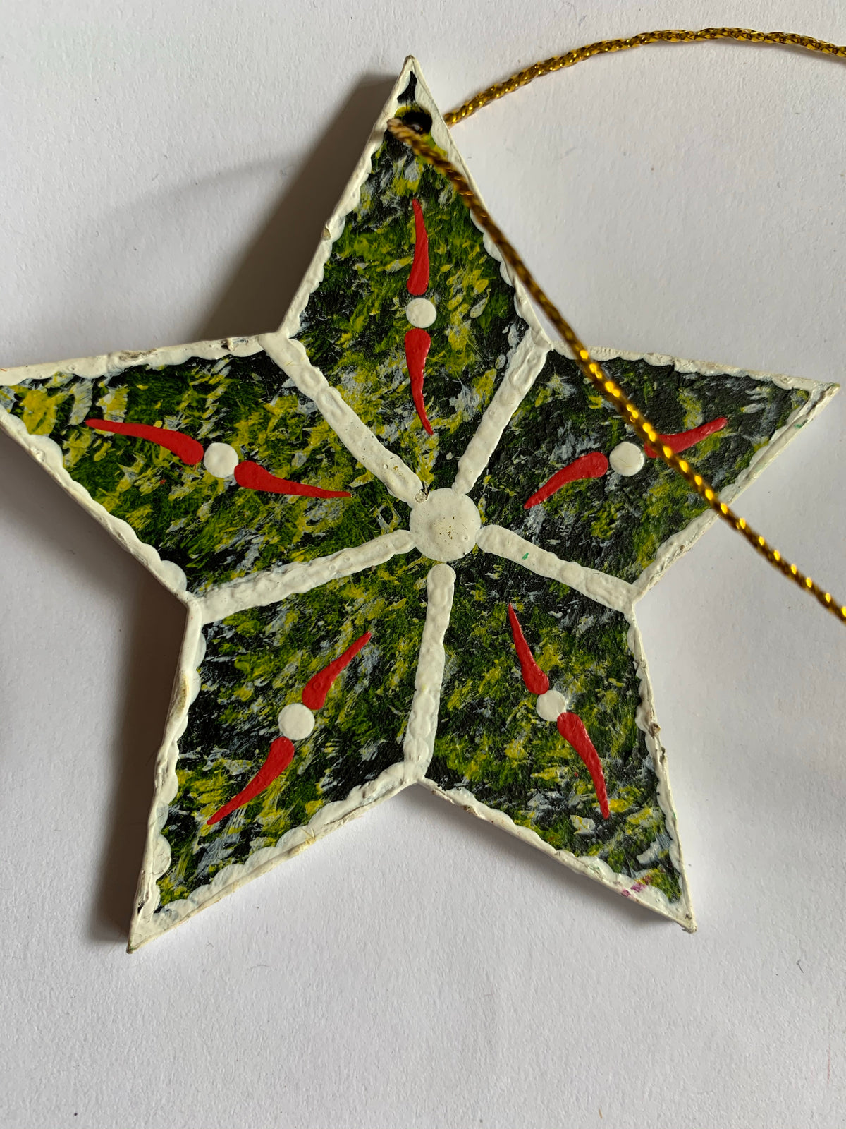 Hand Painted Aboriginal Art Christmas Decoration - Star
