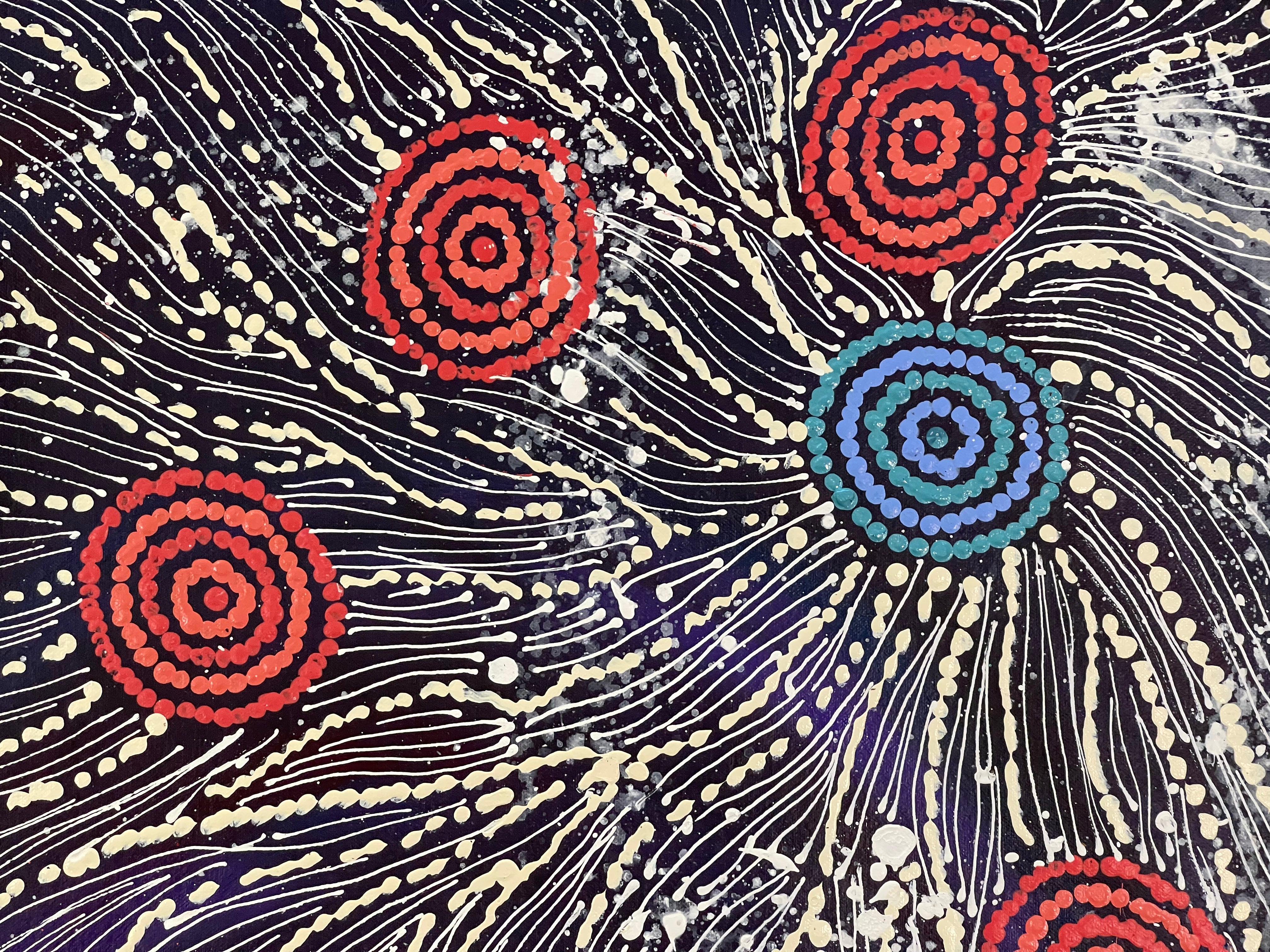 Maria Nampijinpa Brown - Seven Sisters Dreaming - 55x54cm .63-3