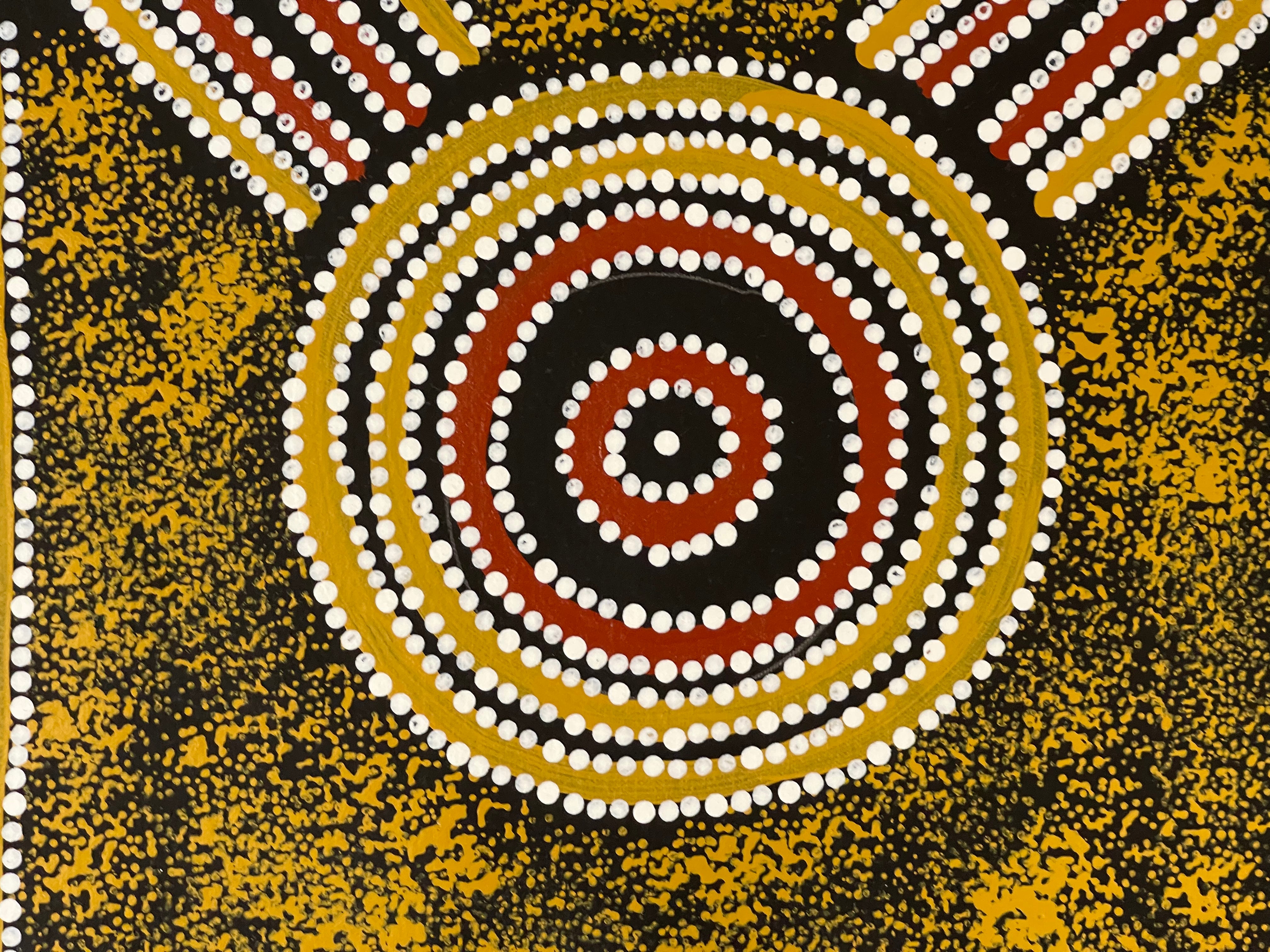 PAUL JANIMA PURVIS - Anungara Emu Dreaming - 137x85cm .