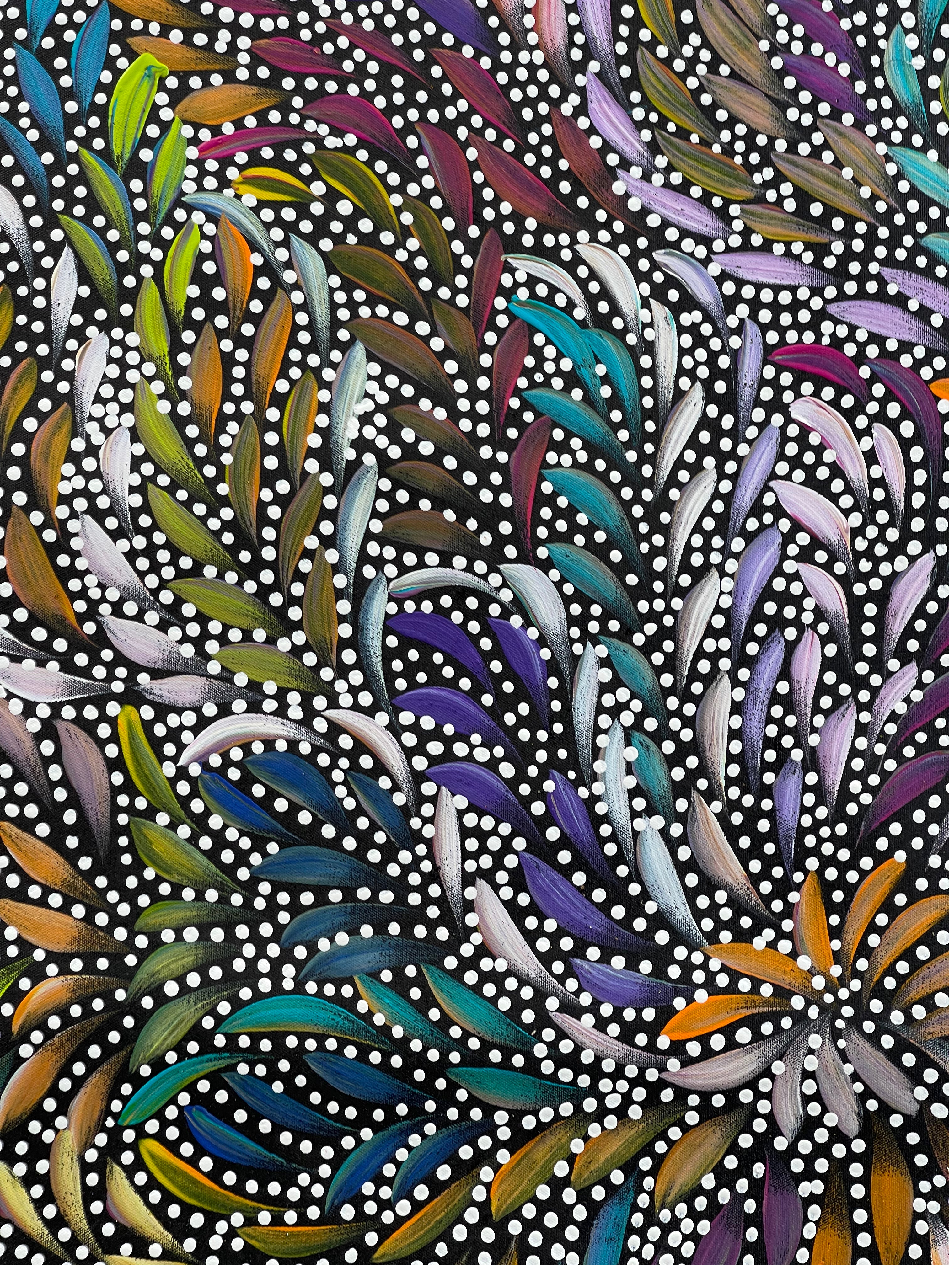 Caroline Numina - Seeded Bush Medicine Leaves - 90x93cm .88-12