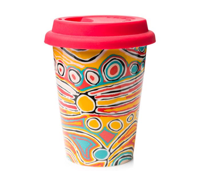 Travel Mug - Judy Watson - Red