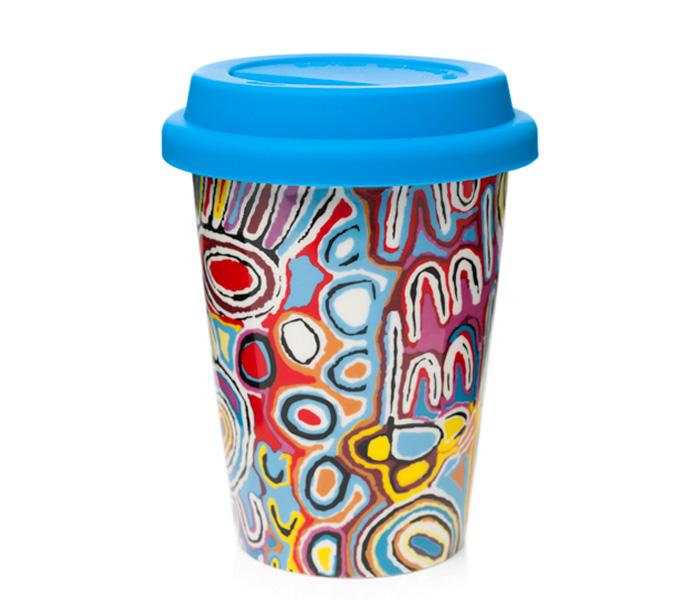 Travel Mug - Judy Watson - Blue