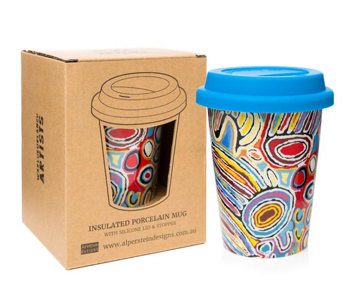 Travel Mug - Judy Watson - Blue