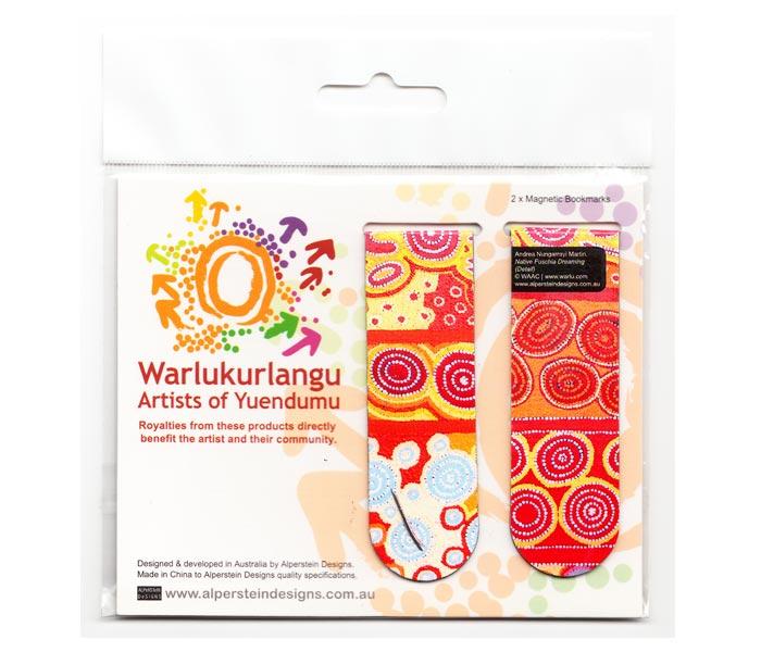 Magnetic Bookmark - Andrea Martin - Native Fuschia Dreaming