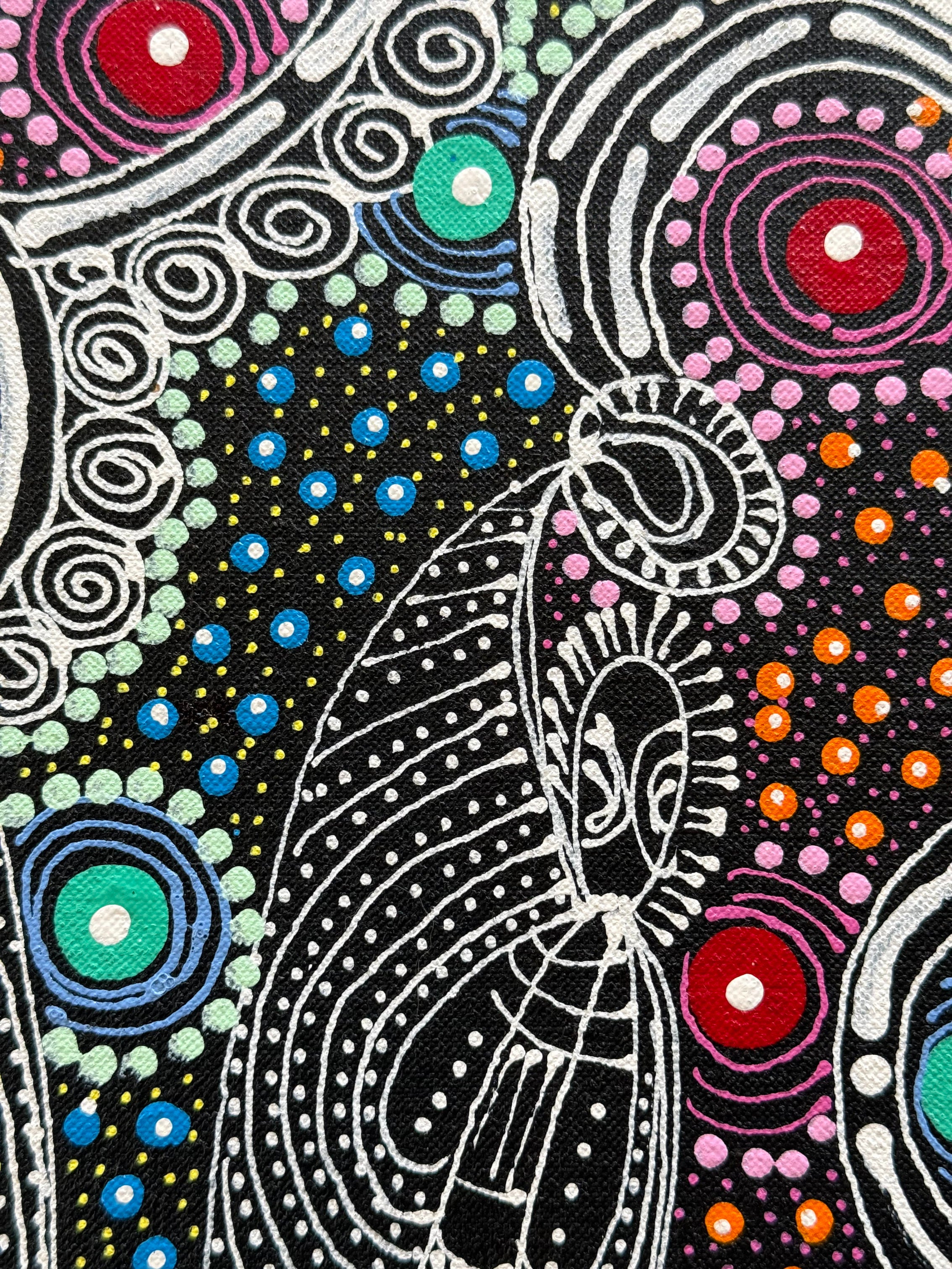 Colleen Wallace Nungarray - Dreamtime Sisters - 30x60cm .53