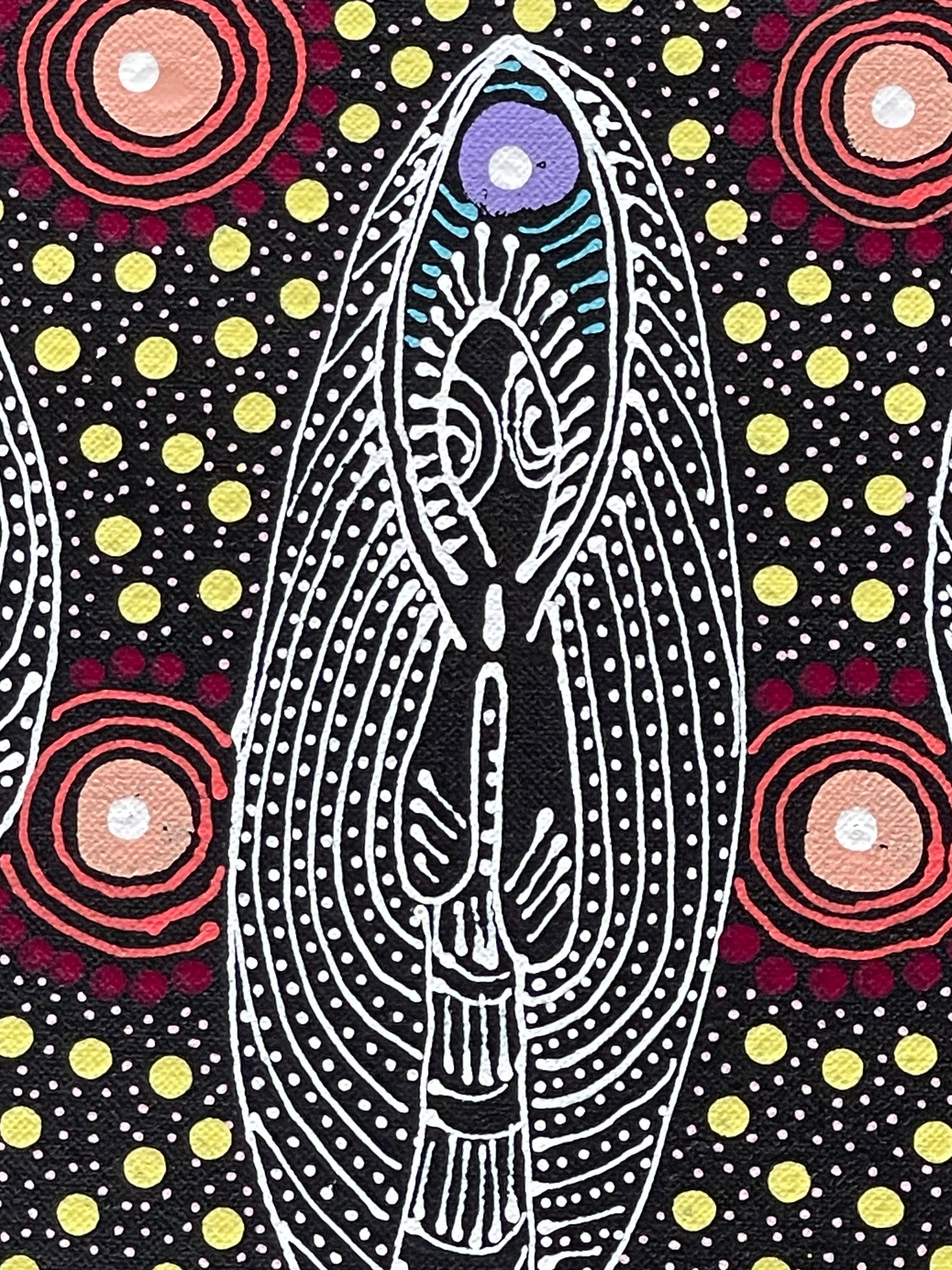 Colleen Wallace Nungarray - Dreamtime Sisters - 30x30cm .57