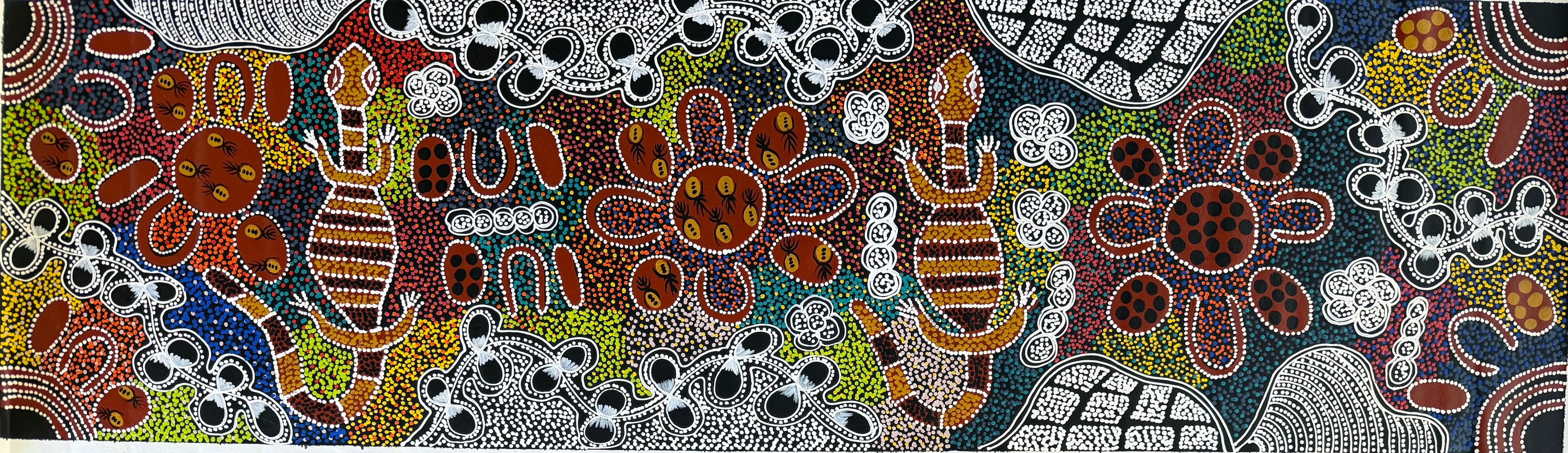 Lanita Numina - Women Collect Bush Plums, Honey Ants - 152x43cm .13-2