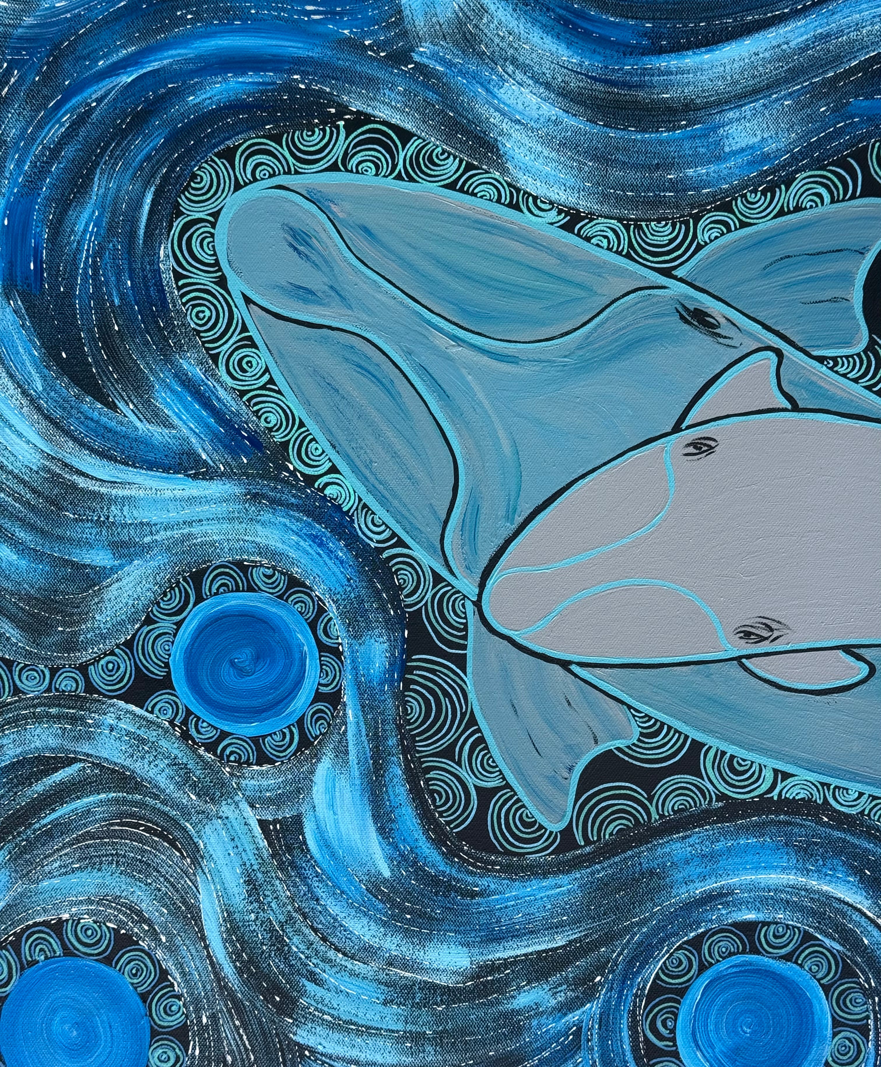 Deidre Burgoyne Rosier - Whale Dreaming .89-7 *pre-stretched*