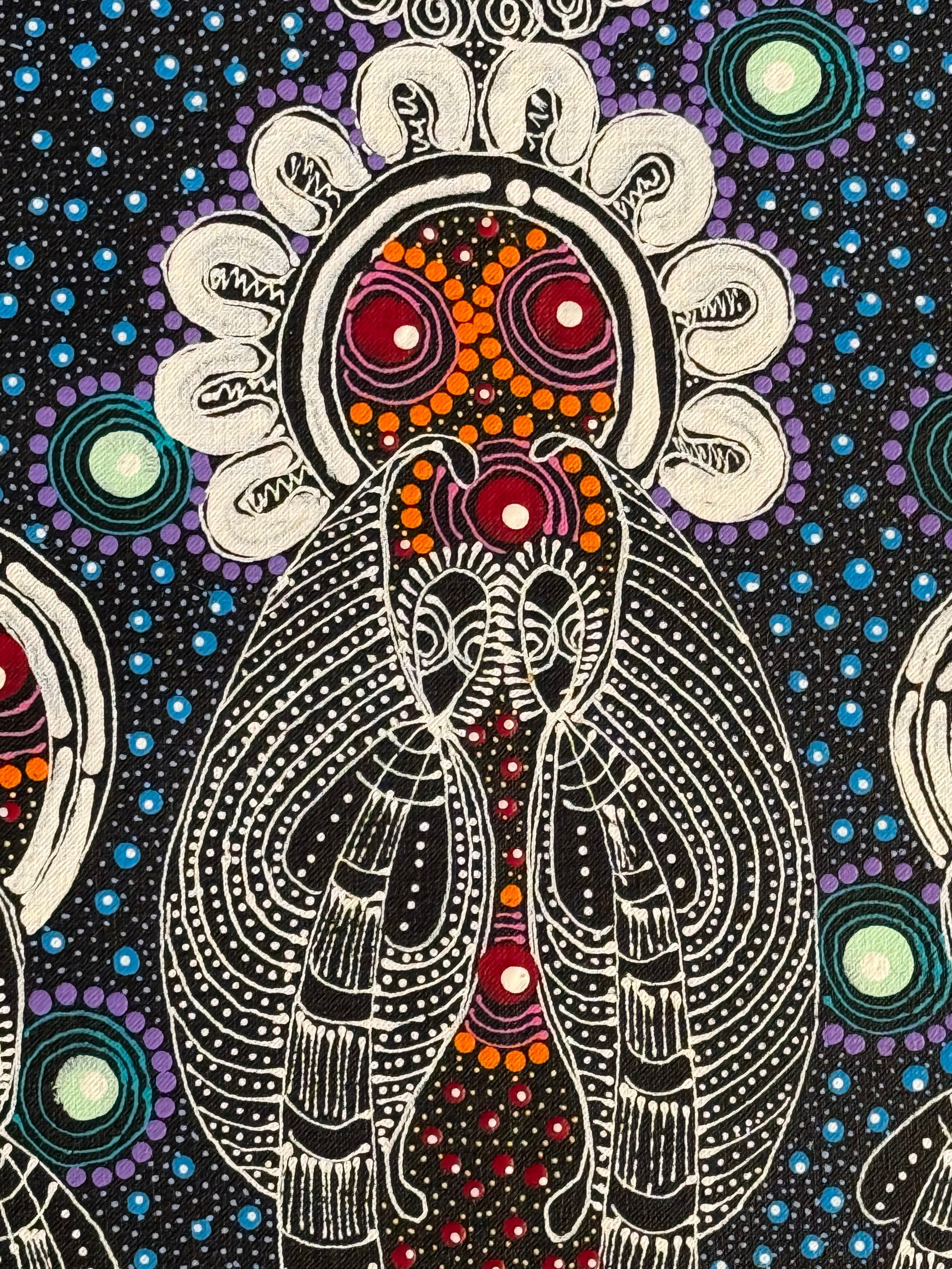 Colleen Wallace Nungarray - Dreamtime Sisters - 30x60cm .84