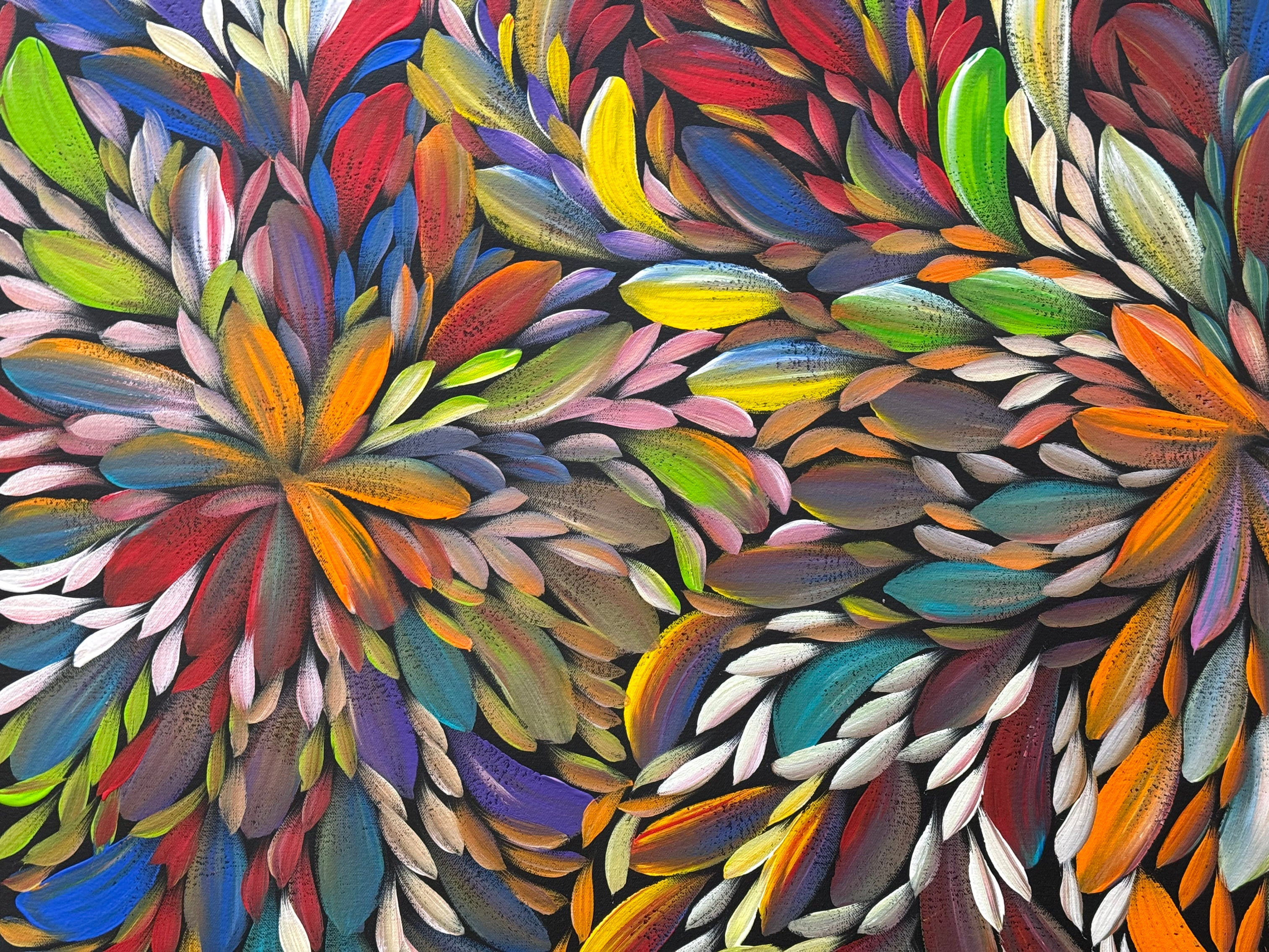 Louise Numina Napananka - Bush Medicine Leaves, Healing Leaves - 129x59cm .22-13