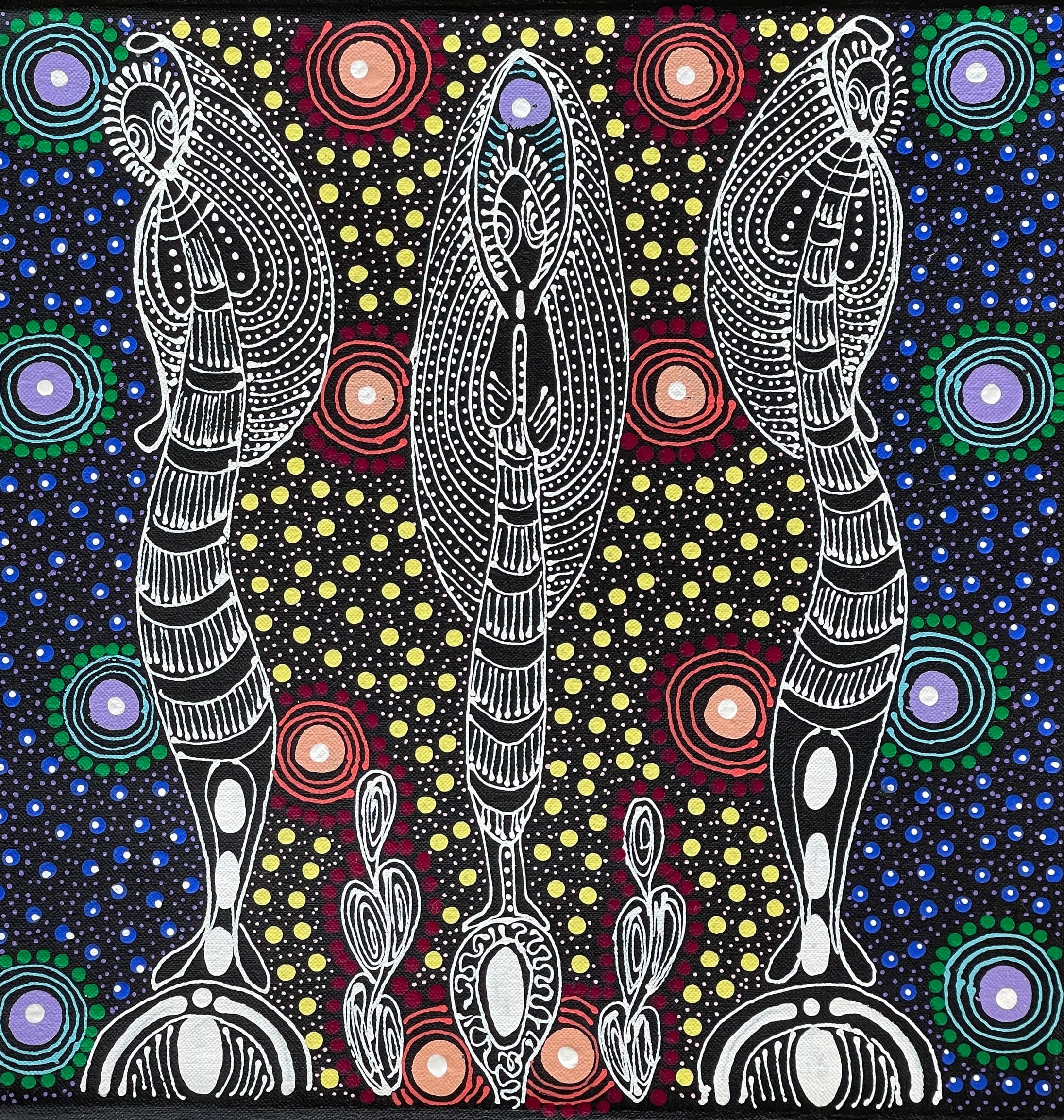 Colleen Wallace Nungarray - Dreamtime Sisters - 30x30cm .57