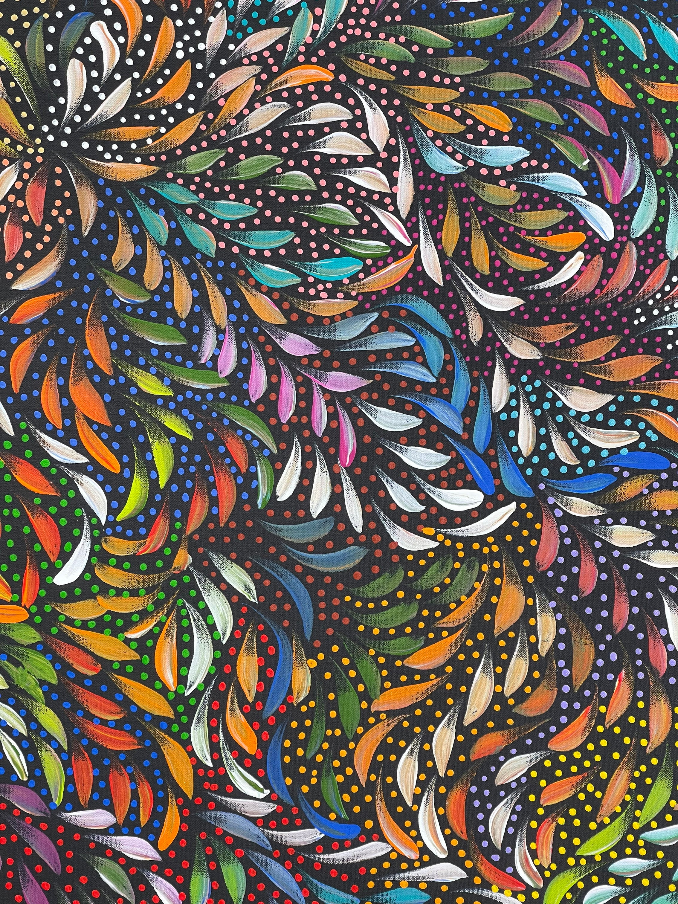 Caroline Numina - Seeded Bush Medicine Leaves - 91x94cm .62-3