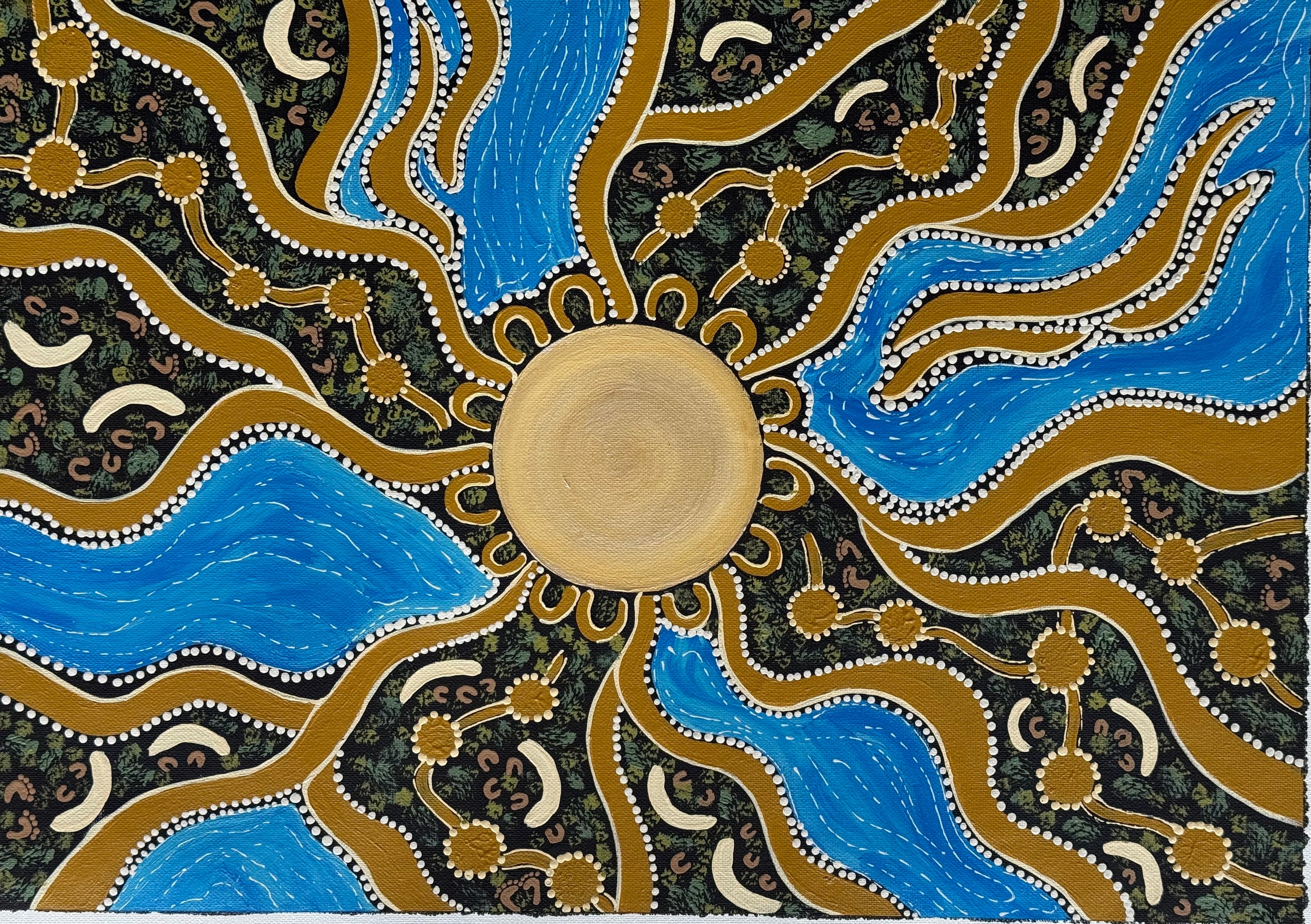 Deidre Burgoyne Rosier - Travelling Tracks, Meeting Place, Families .34-15