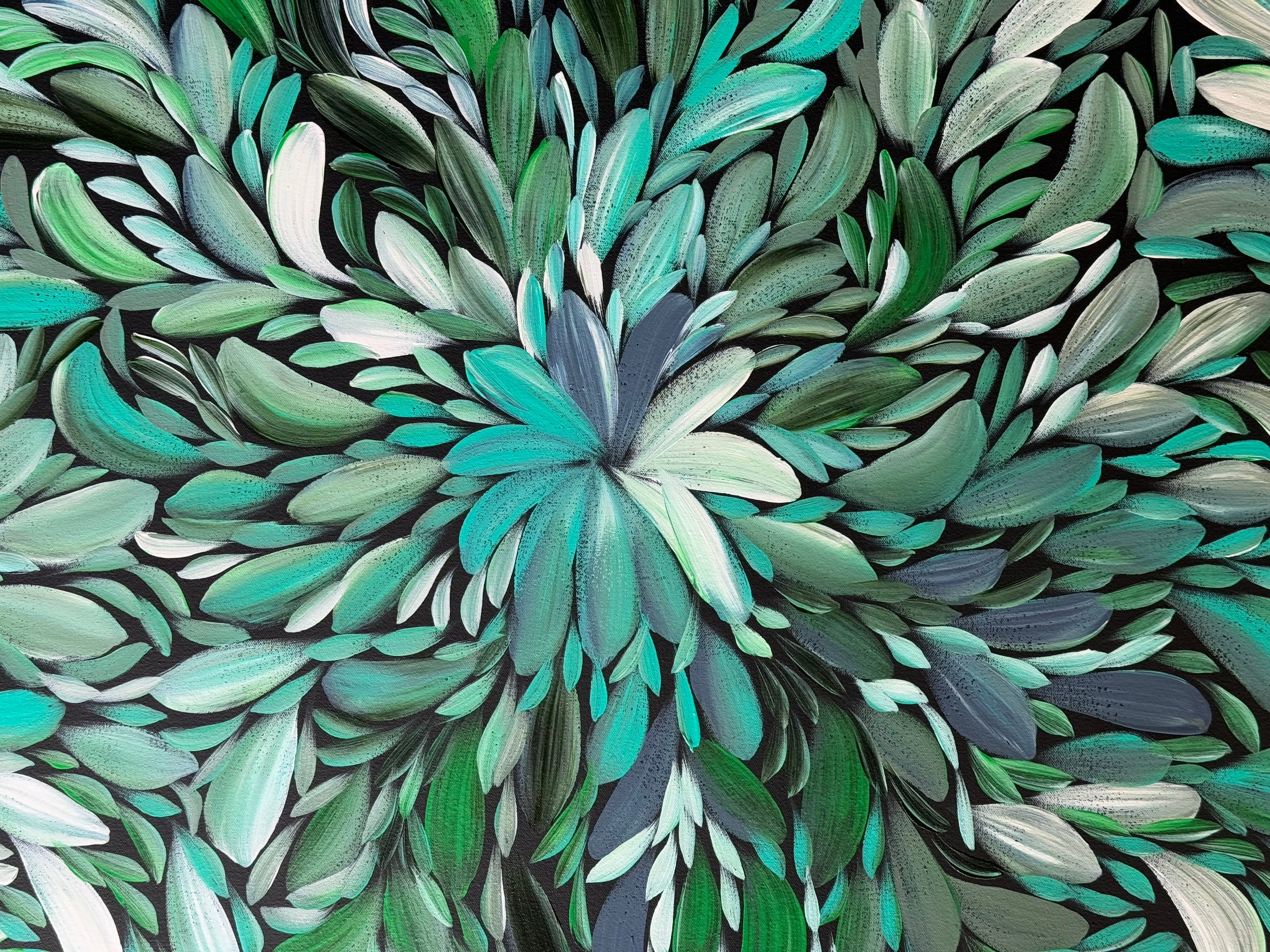 Louise Numina Napananka - Bush Medicine Leaves, Healing Leaves - 130x59cm .24-27