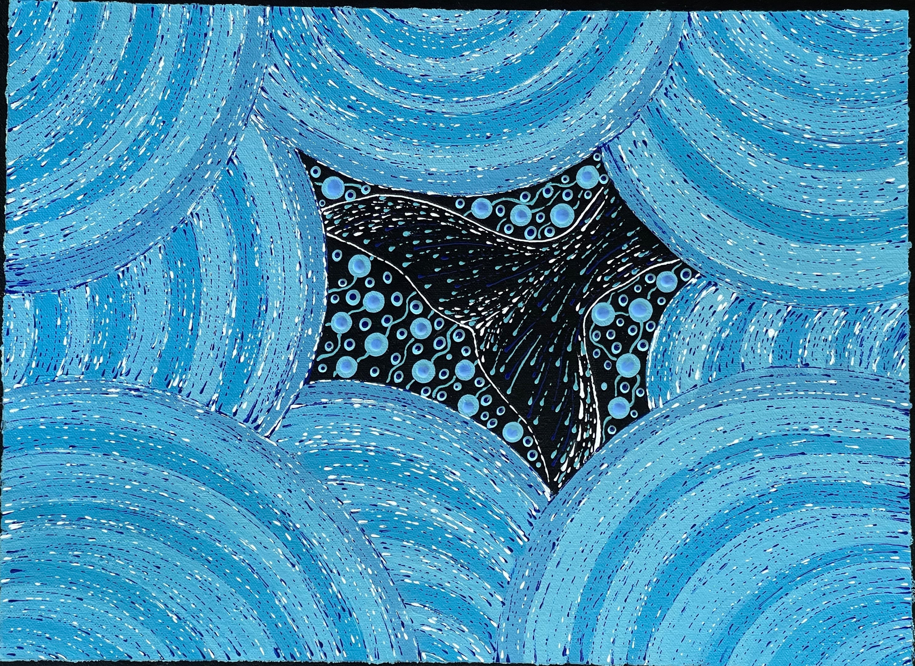 Deidre Burgoyne Rosier - Whale Dreaming - 30x40cm .90-2