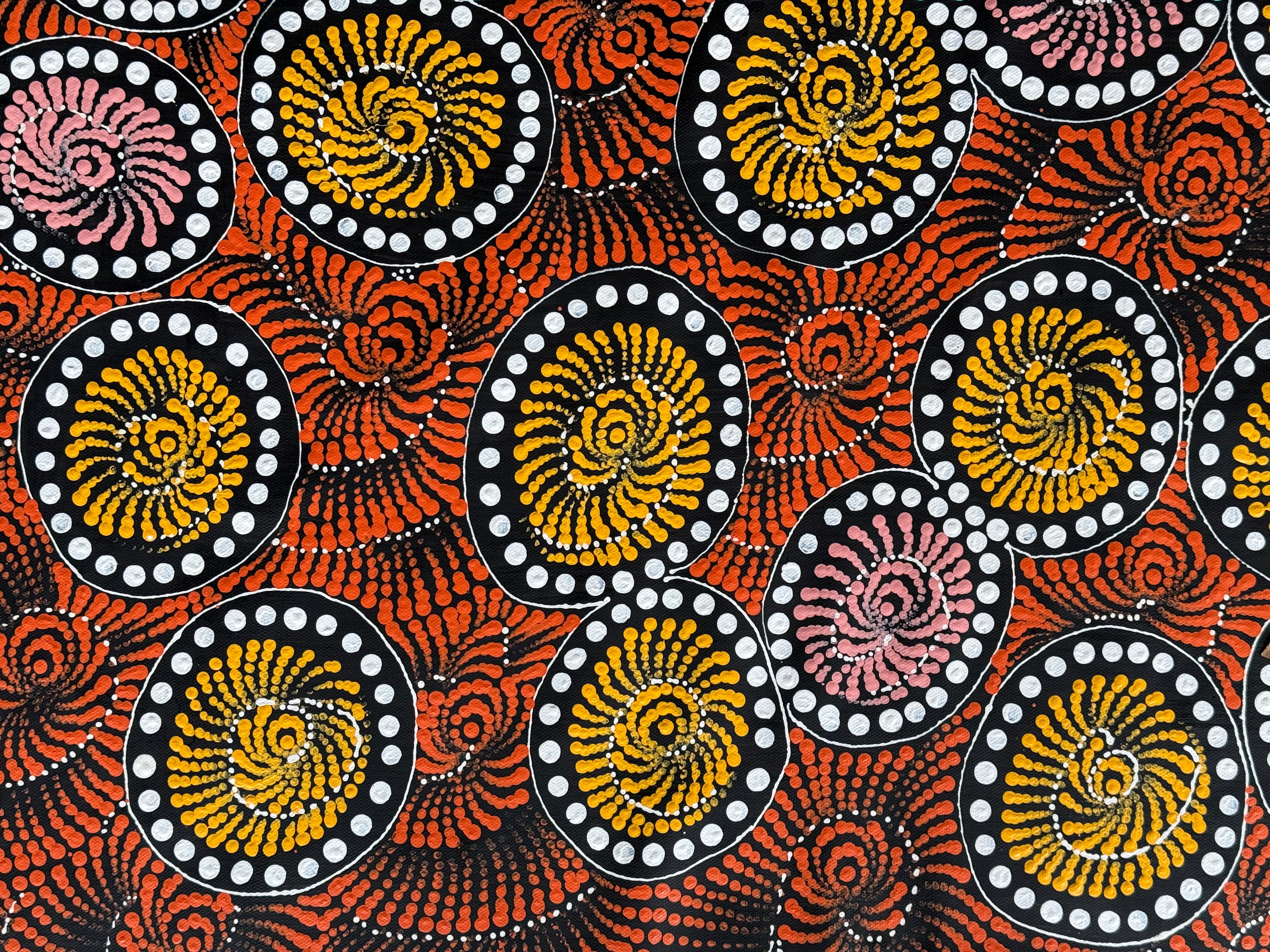 Maria Nampijinpa Brown - Flying Ants Dreaming (Pamapardu Jukurrpa) .78-6