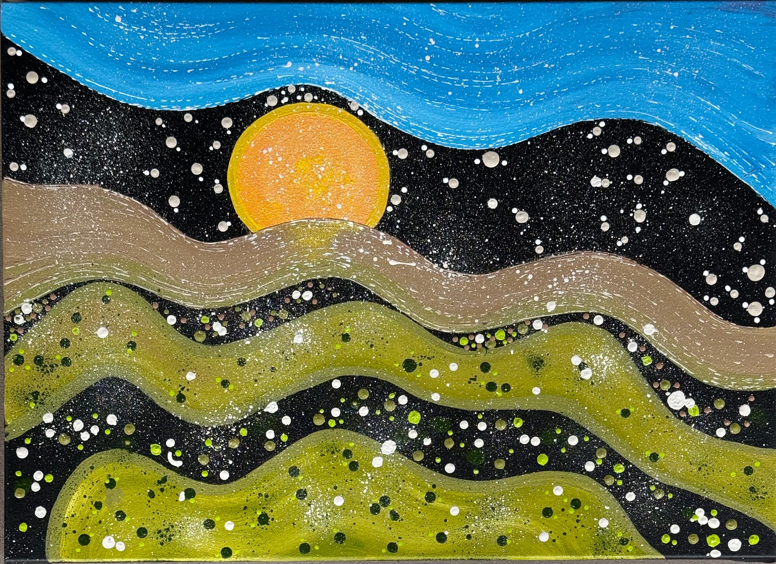 Deidre Burgoyne Rosier - Night Gazing Under the Stars on Country .06-7 *pre-stretched*