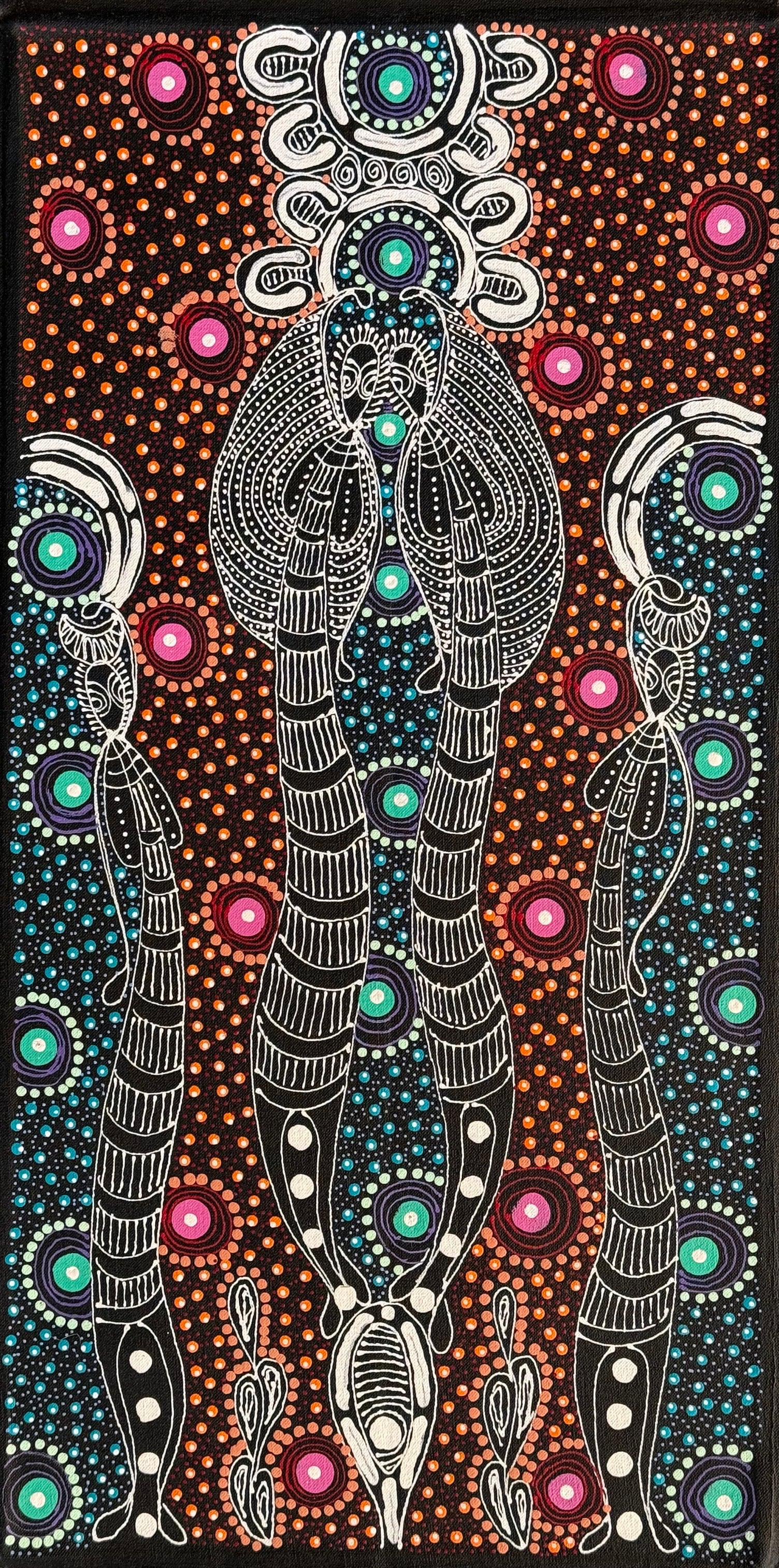 Colleen Wallace Nungarray - Dreamtime Sisters - 30x60cm .85