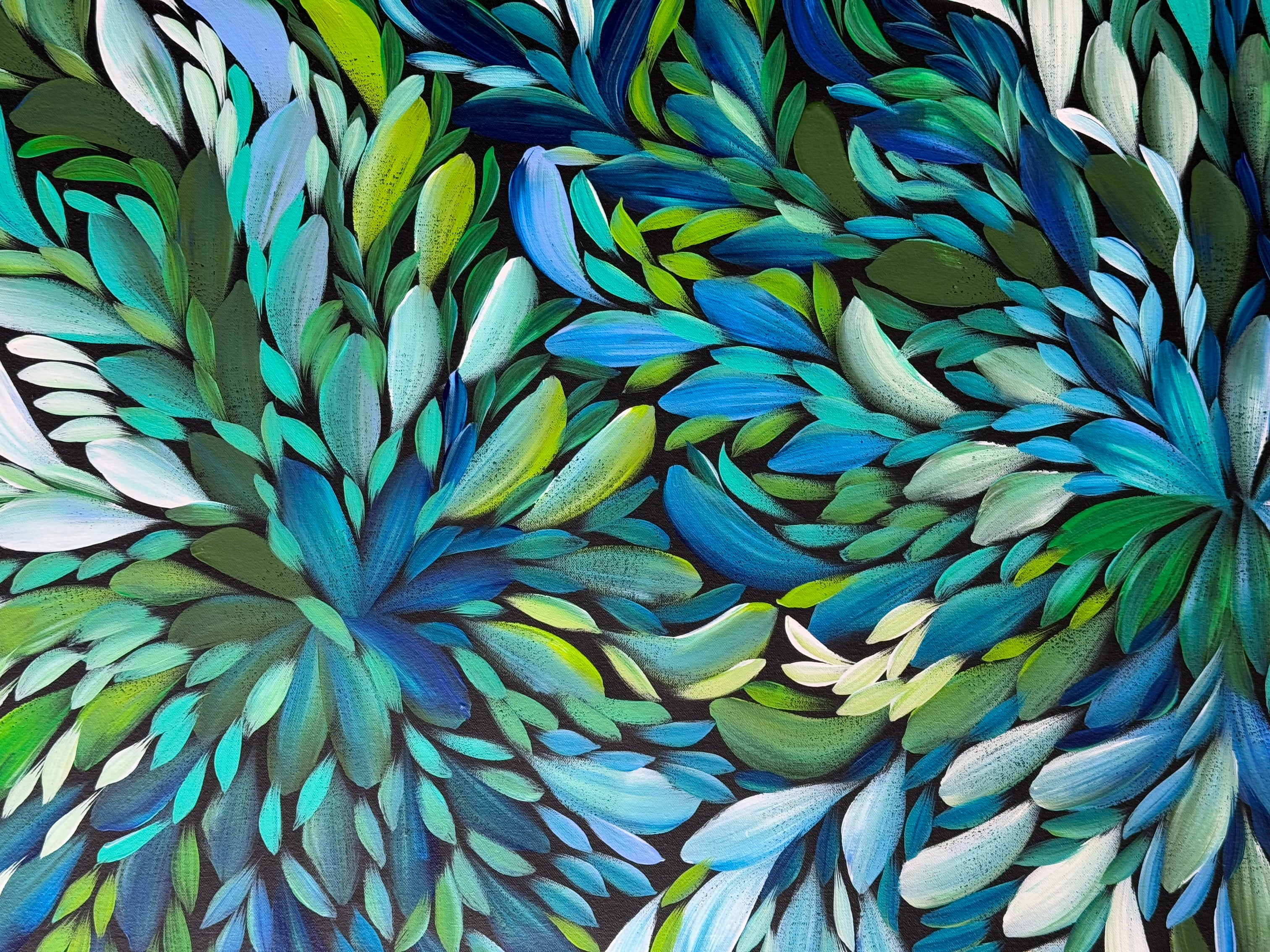 Louise Numina Napananka - Bush Medicine Leaves, Healing Leaves - 133x59cm .24-22