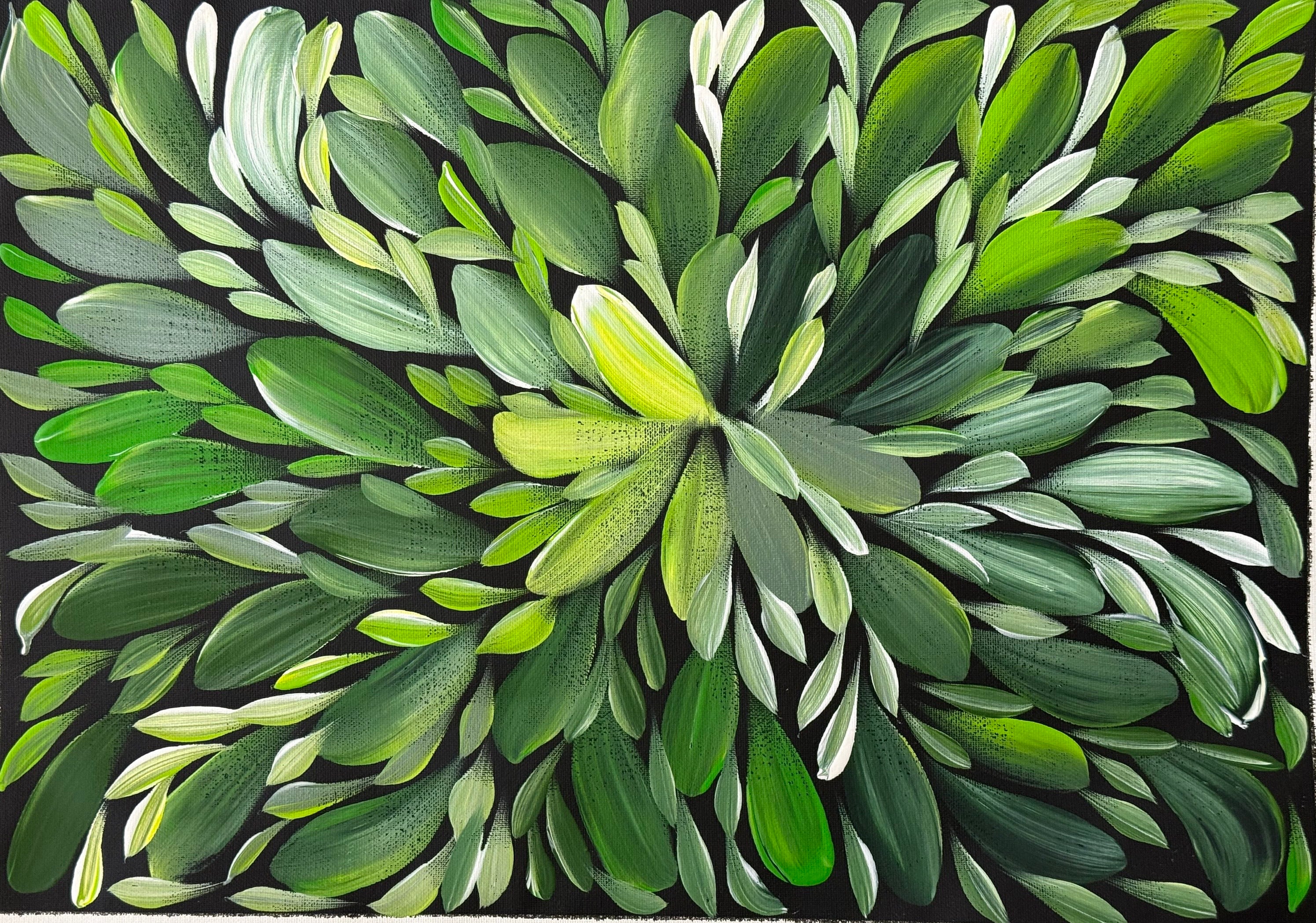 Louise Numina Napananka - Bush Medicine Leaves - 36x51cm .18-2