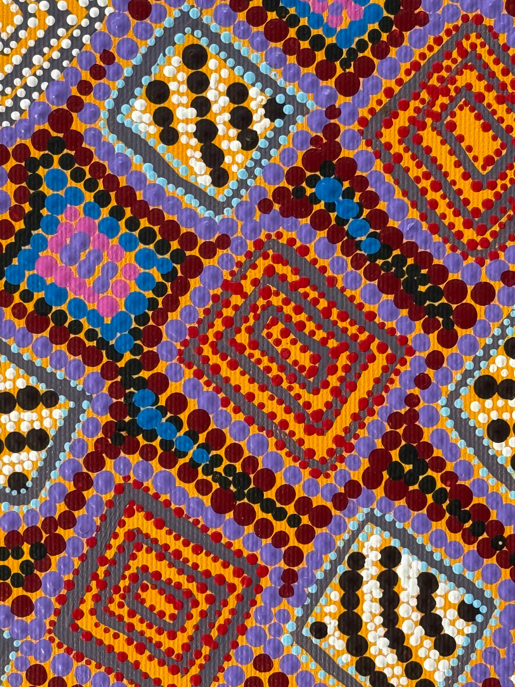 Samantha Napururla Wilson - Wanakiji Jukurrpa (Bush Tomato Dreaming) - Stretched