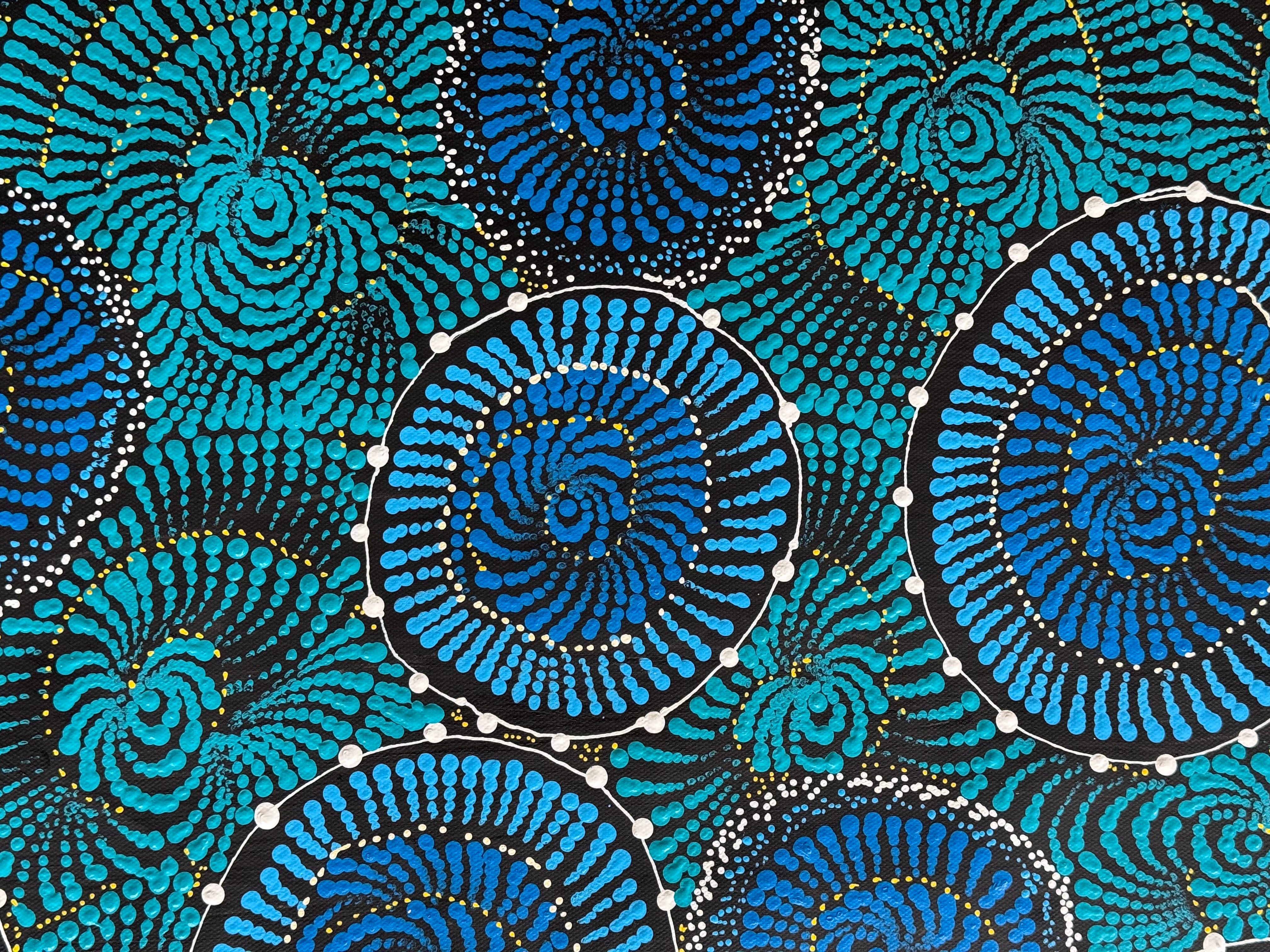 Maria Nampijinpa Brown - Flying Ants Dreaming (Pamapardu Jukurrpa) .78-5