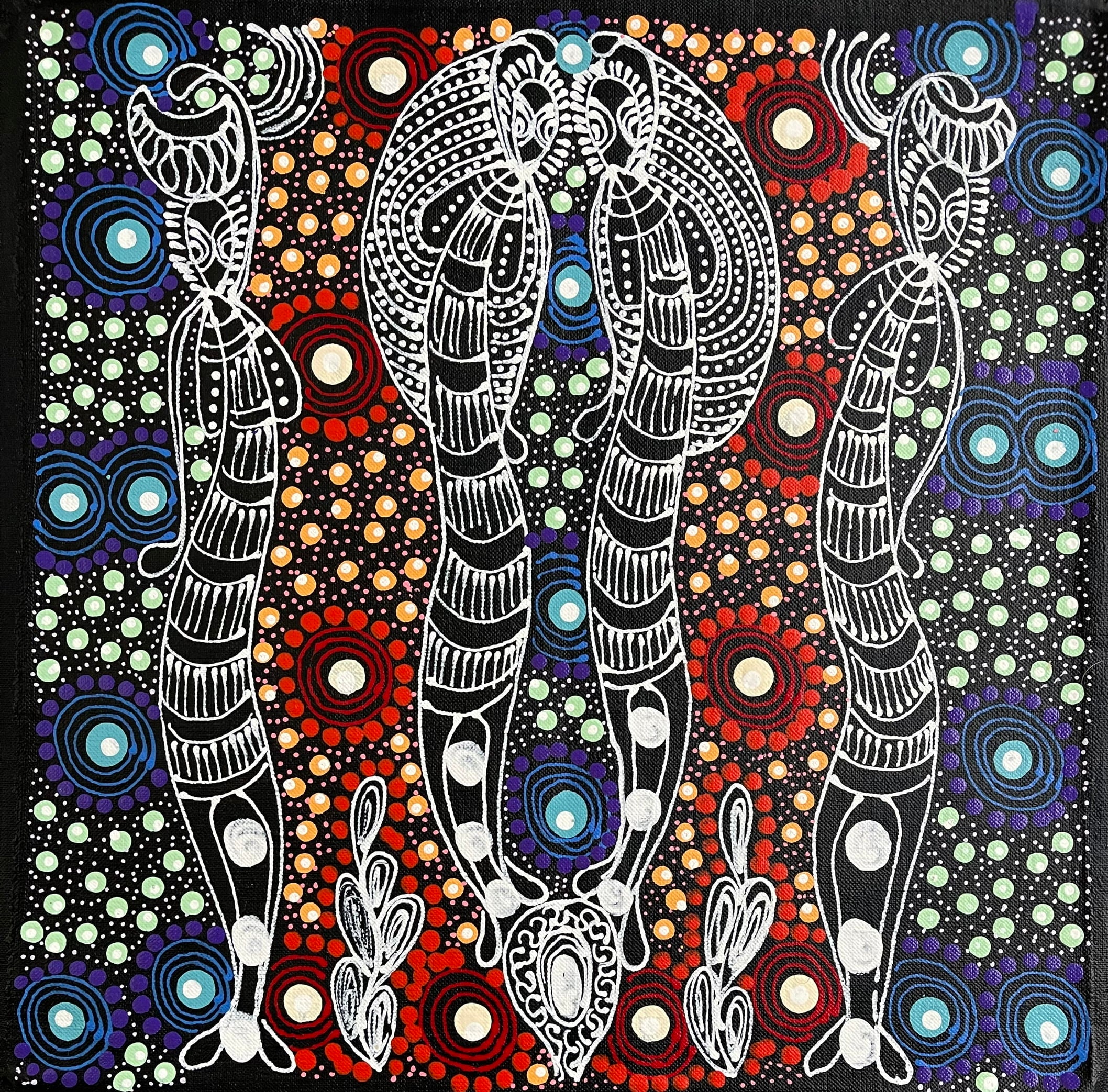 Beautiful Aboriginal art. With use of dot art - Raintree Art