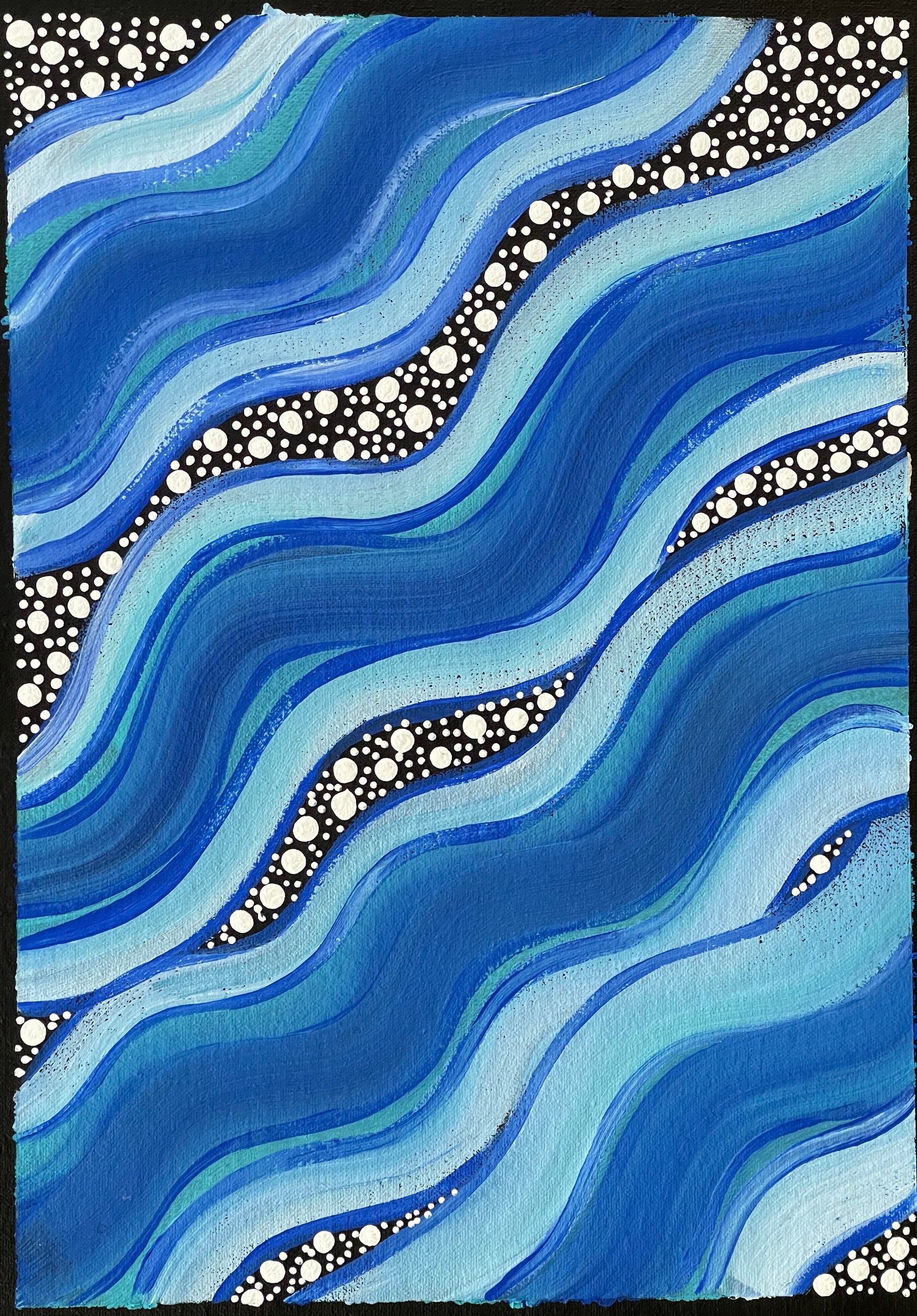 Deidre Burgoyne Rosier - Water Dreaming - 36x25cm .63-4