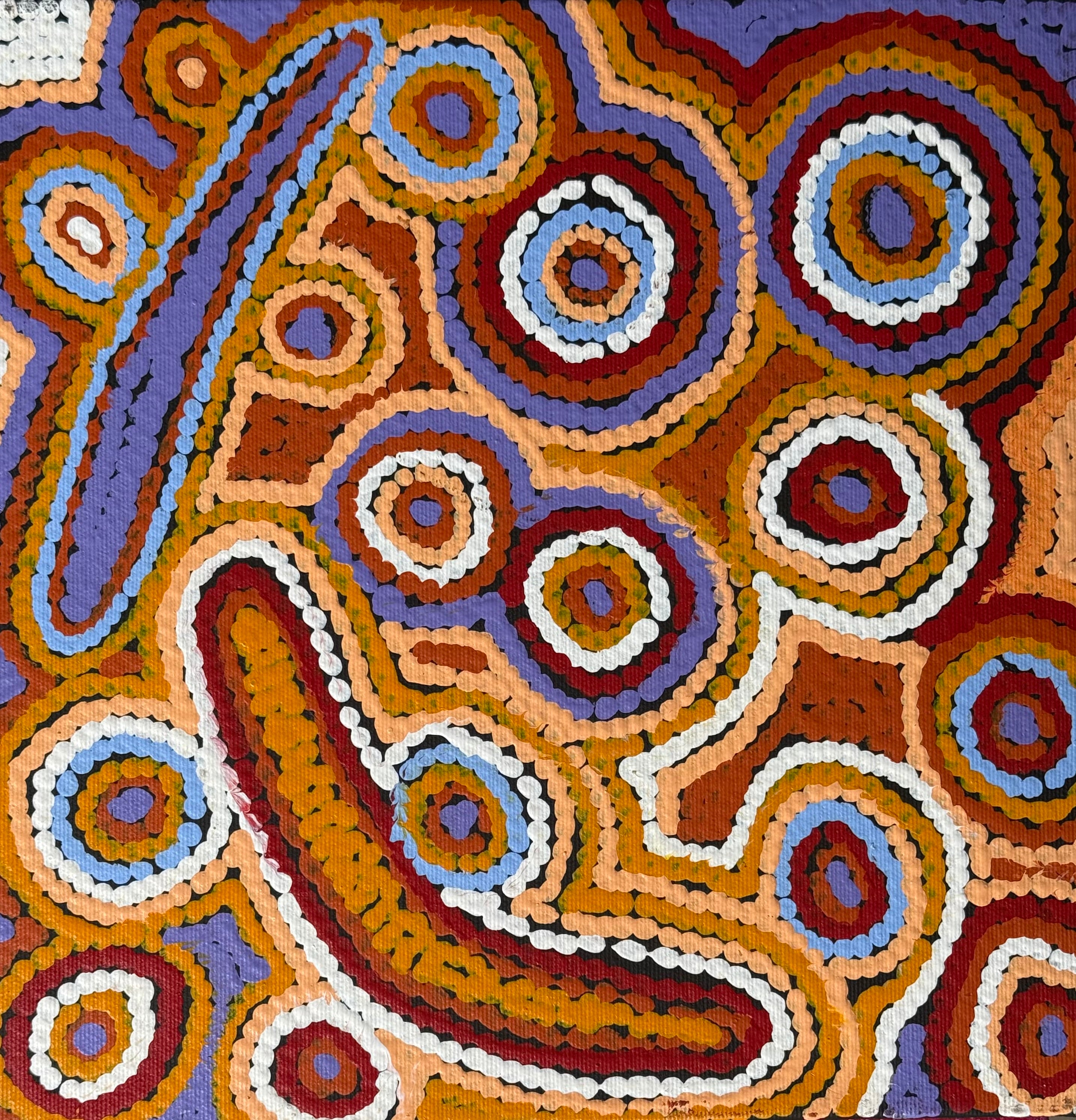 Sarah Napaljarri Sims - Mina Mina Jukurrpa (Mina Mina Dreaming) - Stretched