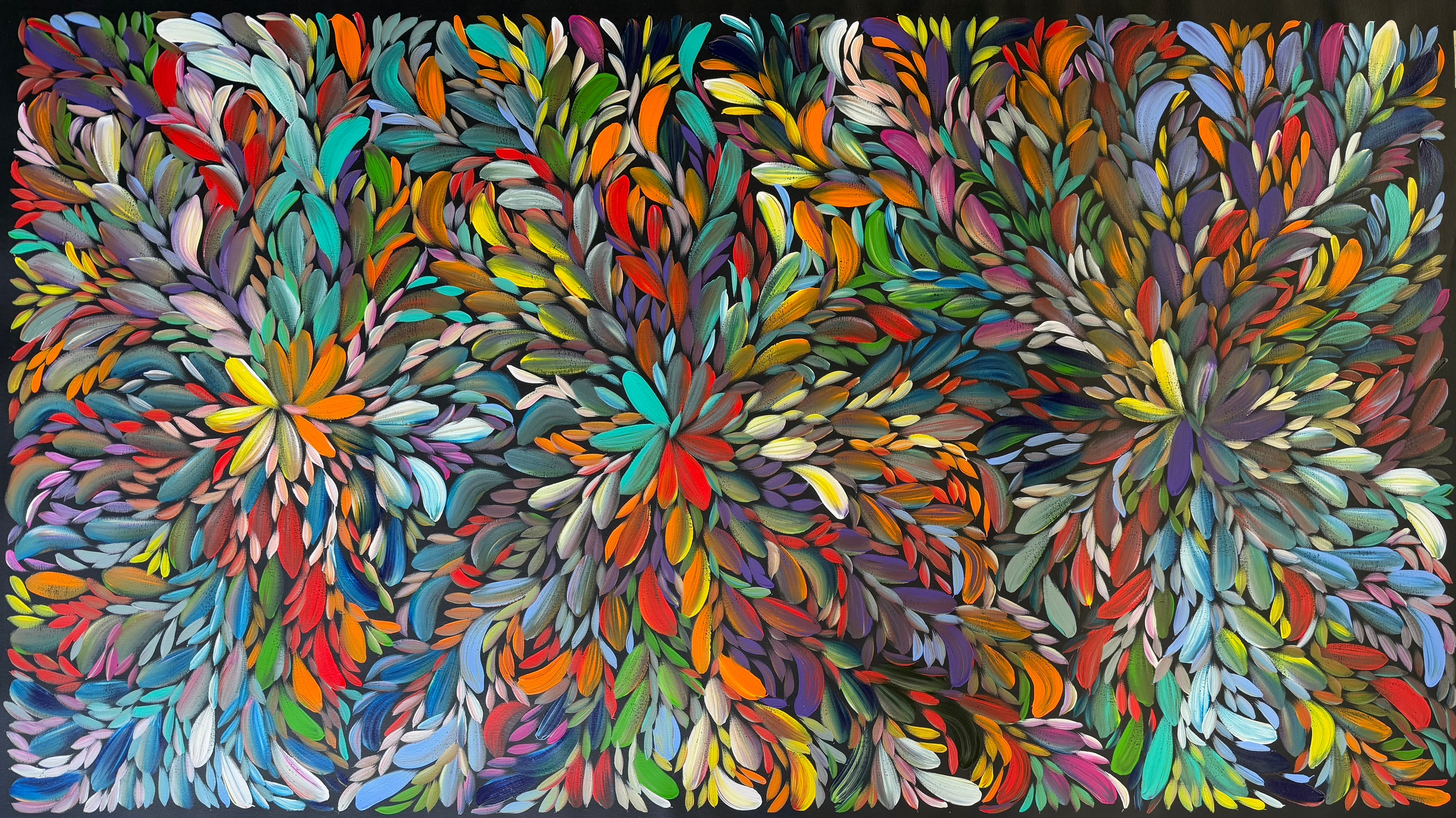 Louise Numina Napananka - Bush Medicine Leaves - 180x99cm .24-5