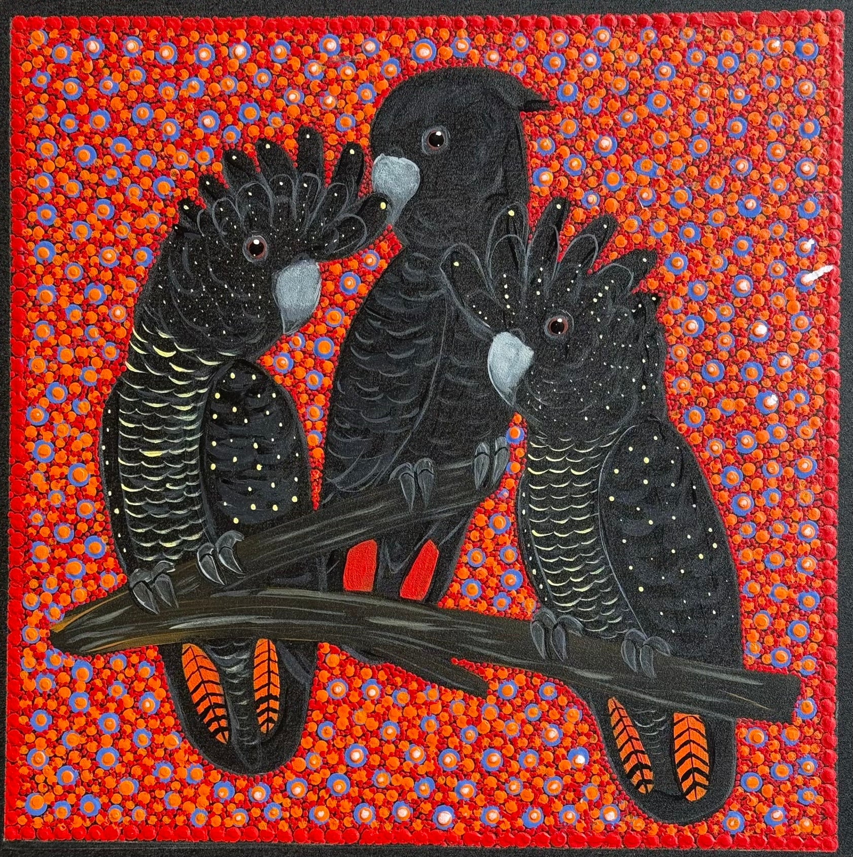 Kathleen Buzzacott - Red Tail Black Cockatoos .53-8