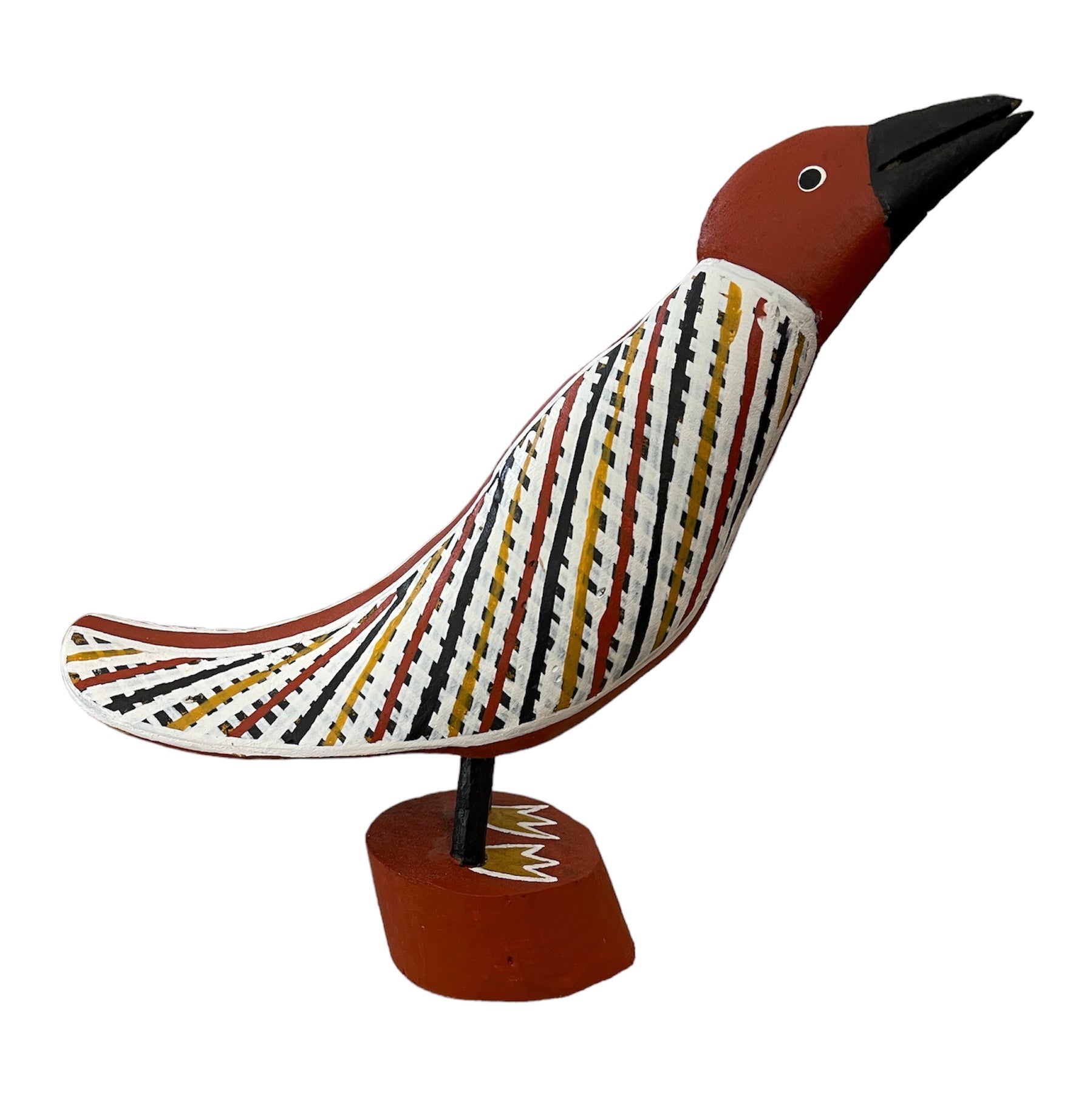 Elah Yunupingu & Barbara Wanambi - Bird Short Beak (Red)