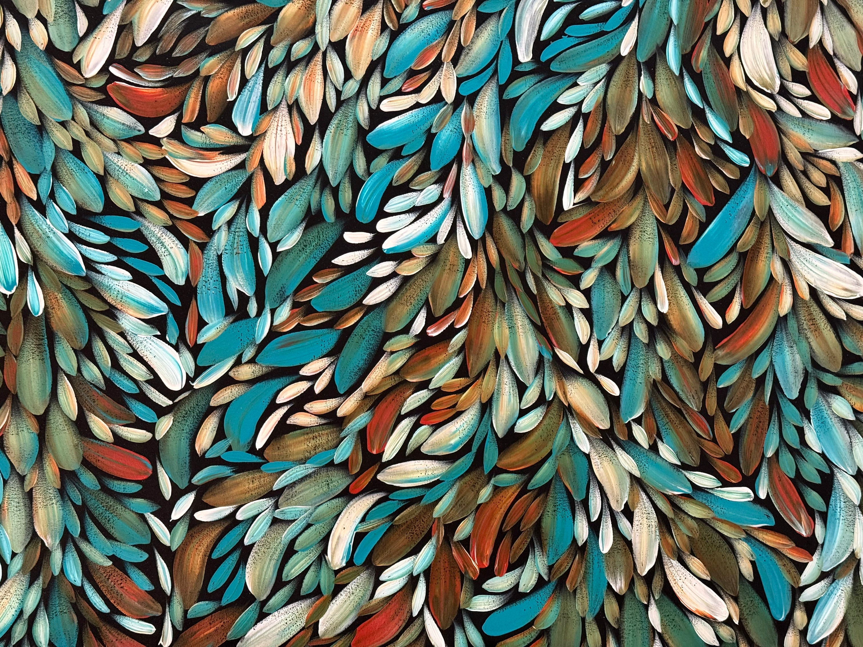 Louise Numina Napananka - Bush Medicine Leaves - 226x198cm .08-2