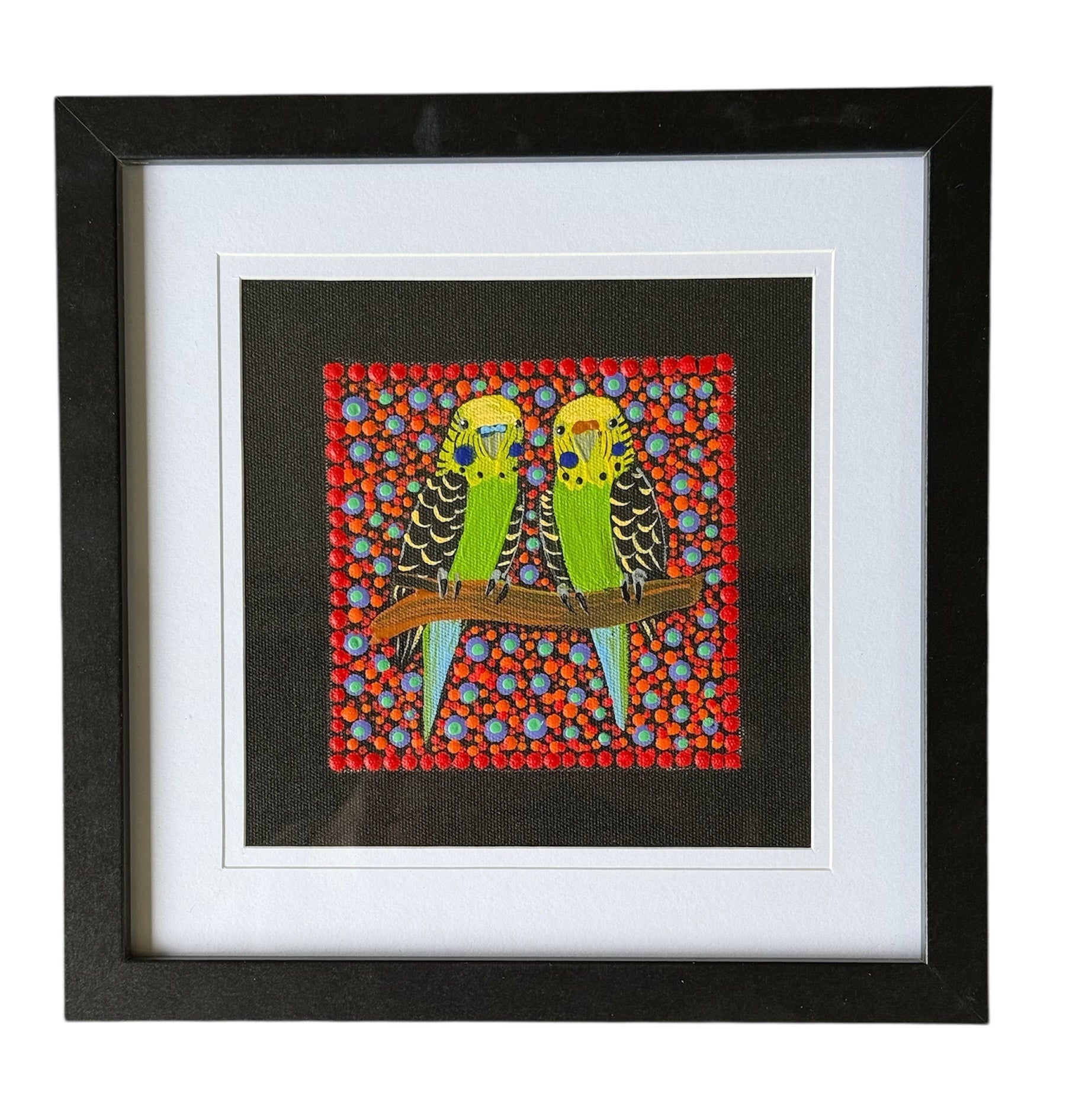 Kathleen Buzzacott - Budgies - Small, Framed .360