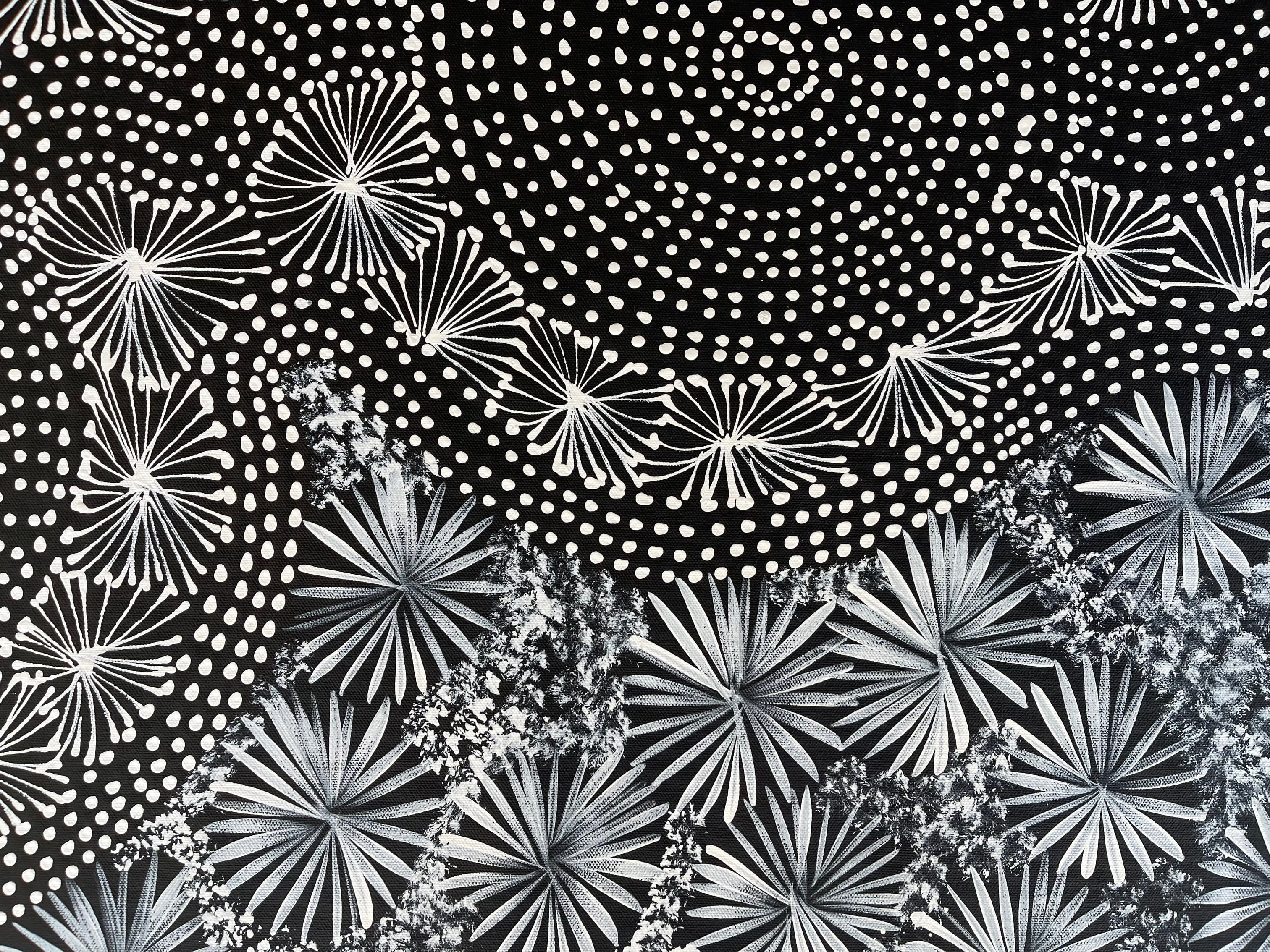 Selina Numina Kamprina - Bush Medicine Leaves with Spinifex Grass - 139x88cm .84-8