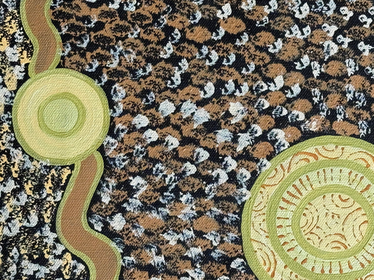 Deidre Burgoyne Rosier - Bobtail Lizard Travel Tracks to Waterholes .51-2