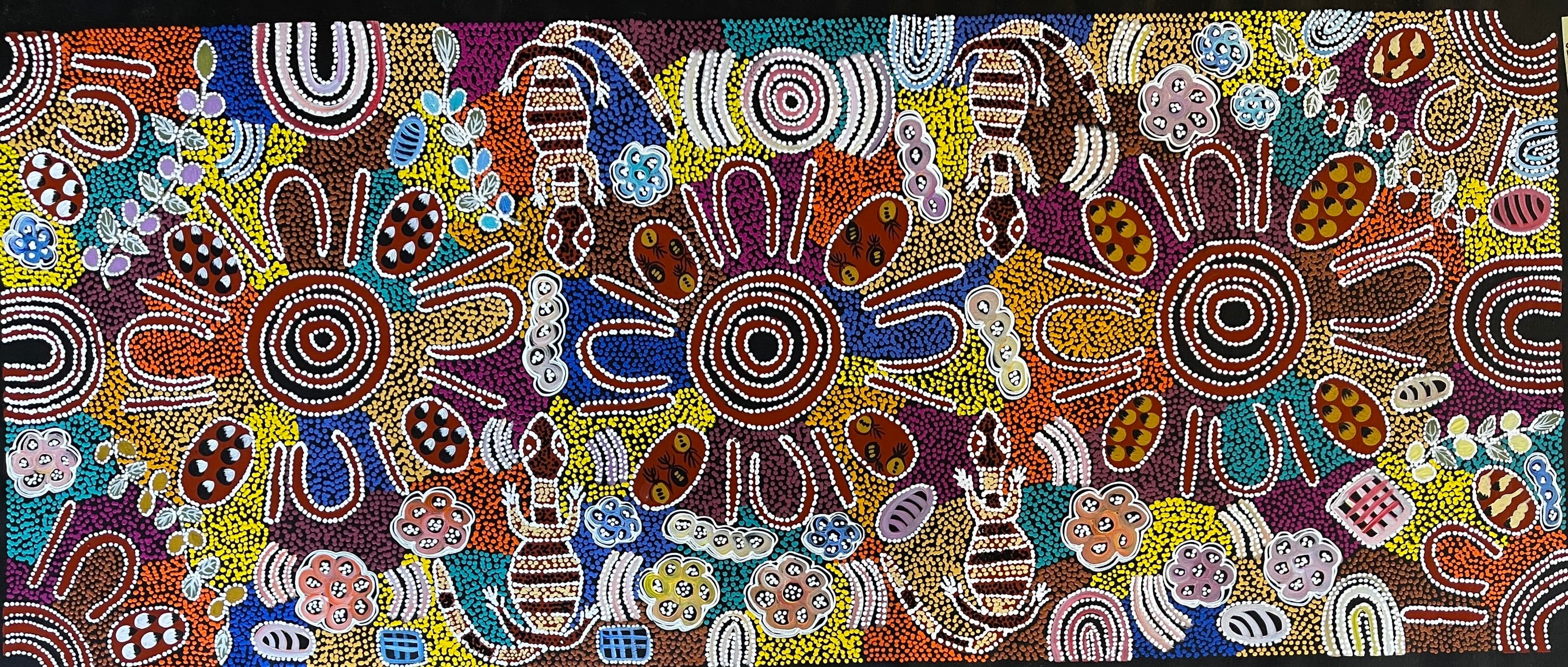 Lanita Numina - Women Collecting Bush Tucker, Sand Goanna - 141x58cm .77-12