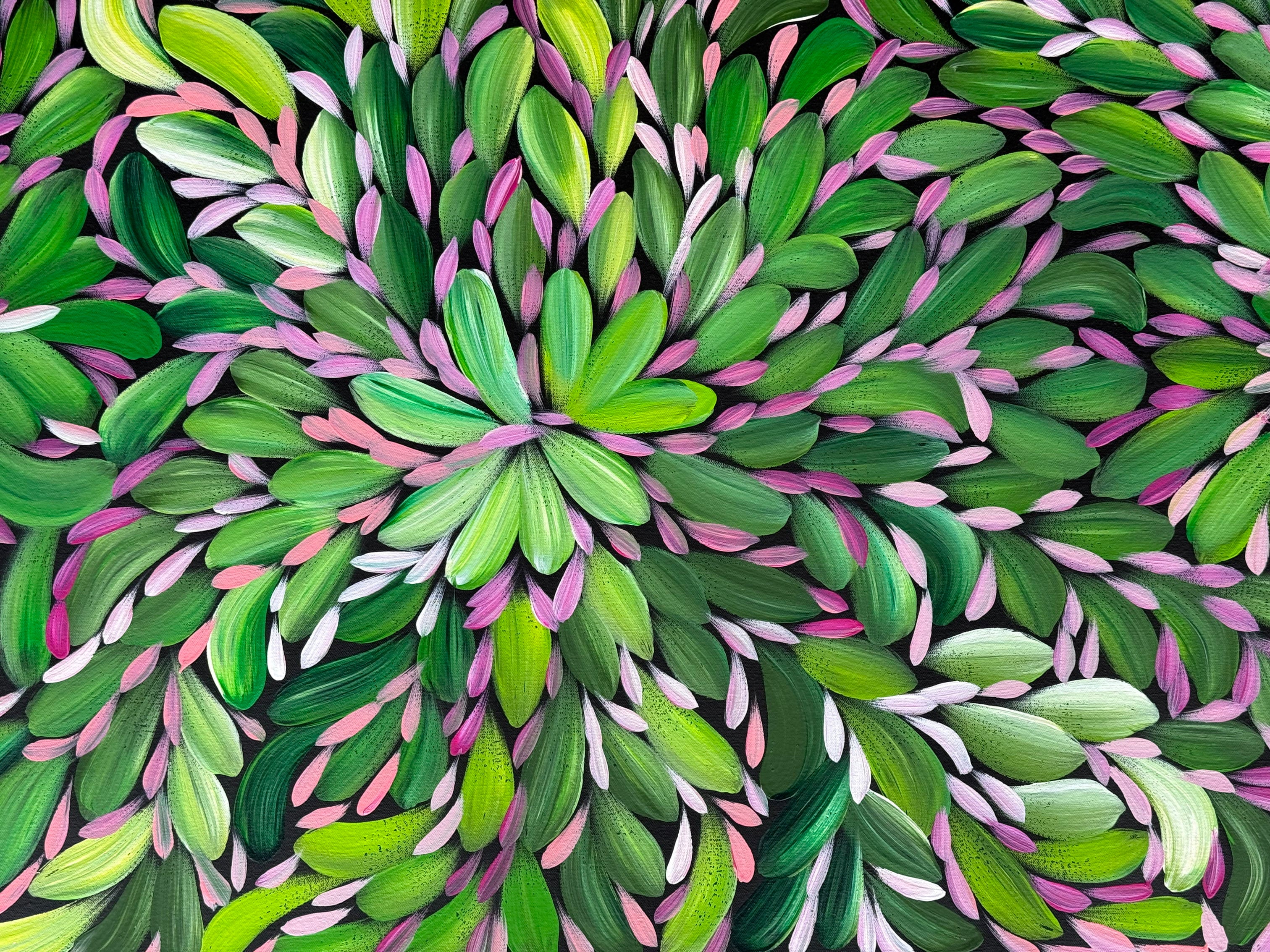 Louise Numina Napananka - Bush Medicine Leaves, Healing Leaves - 129x59cm .23-4