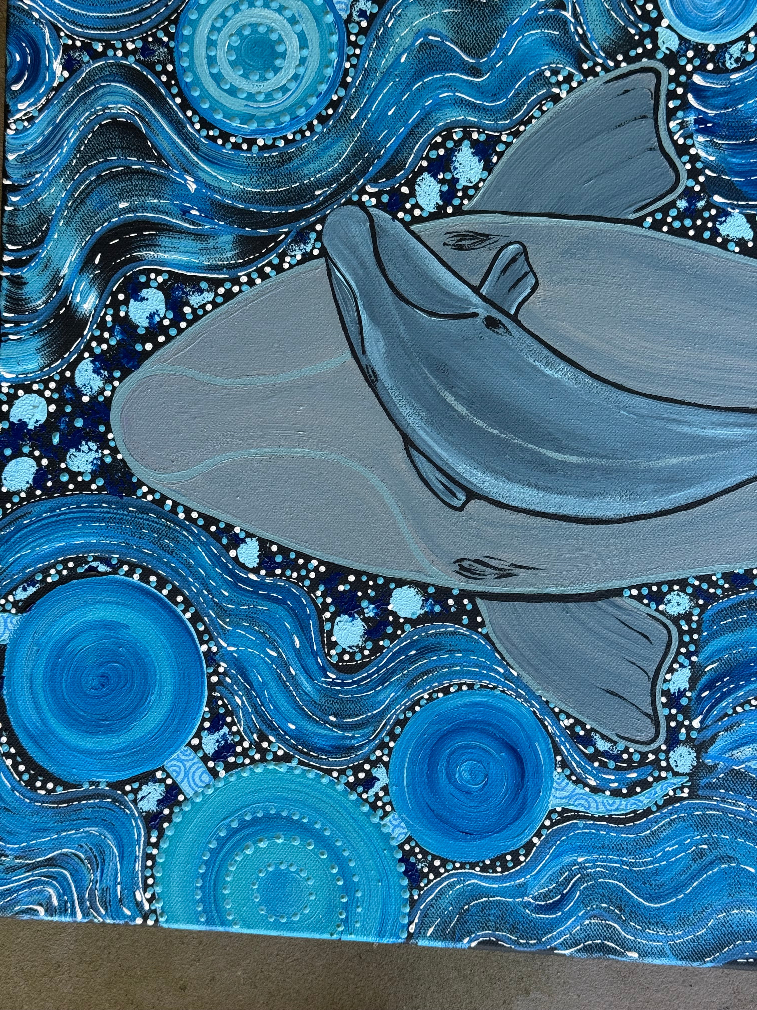 Deidre Burgoyne Rosier - Whale Dreaming .89-4 *pre-stretched*