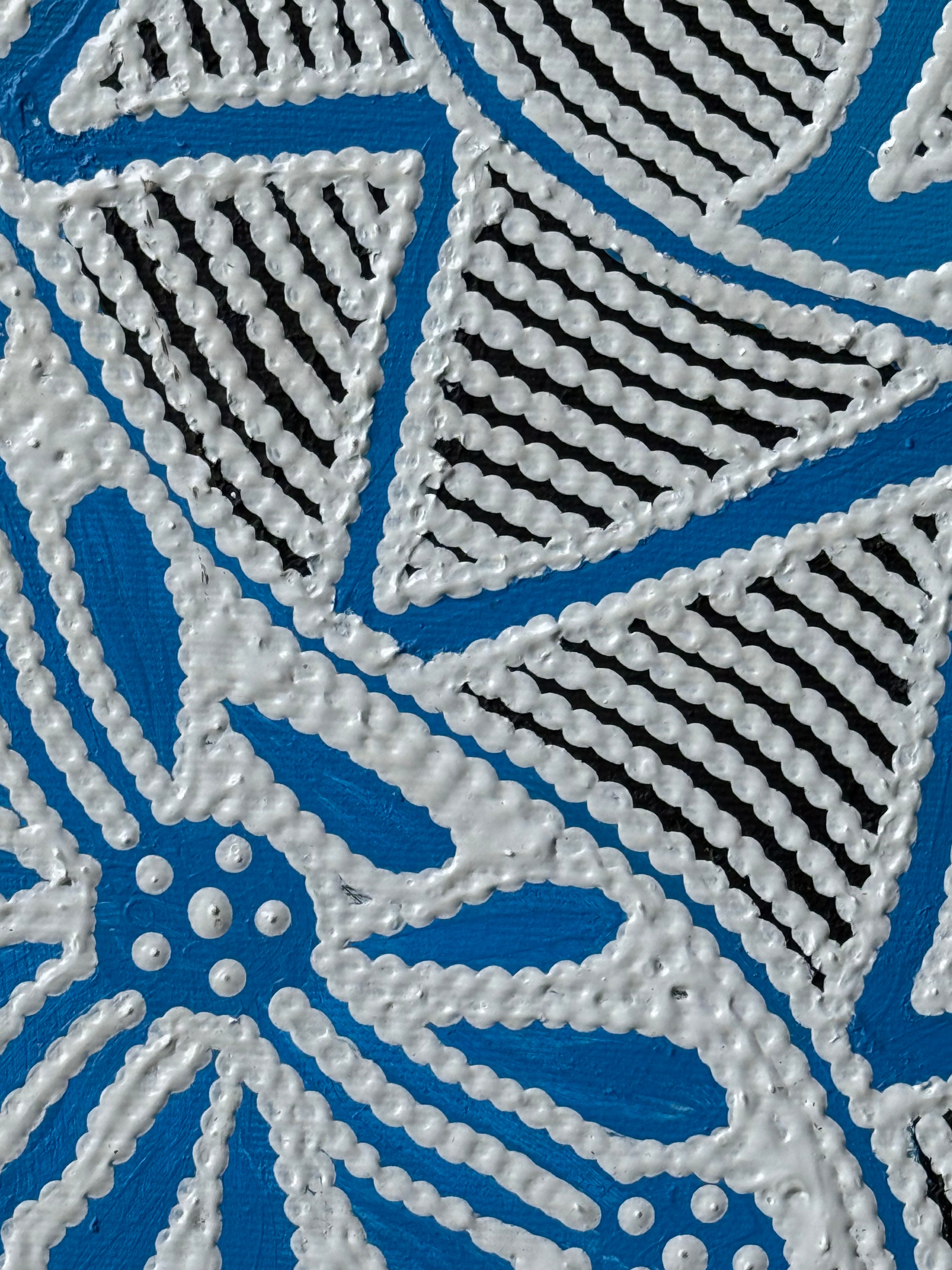 Ursula Napangardi Hudson - Pikilyi Jukurrpa (Vaughan Springs Dreaming) - Stretched