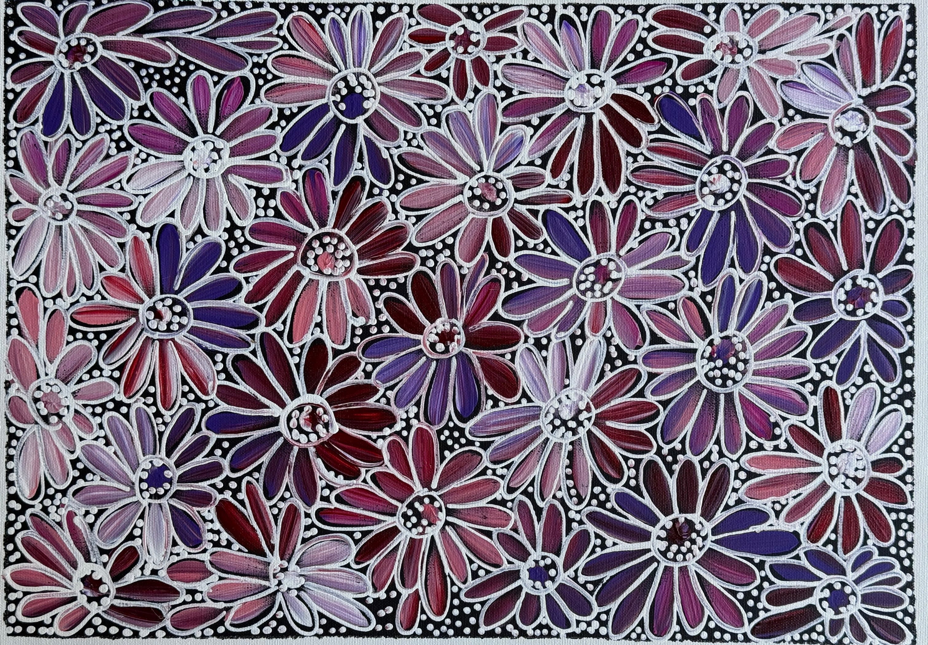 Louise Numina Napananka - Bush Medicine Flowers - 36x51cm .24-53