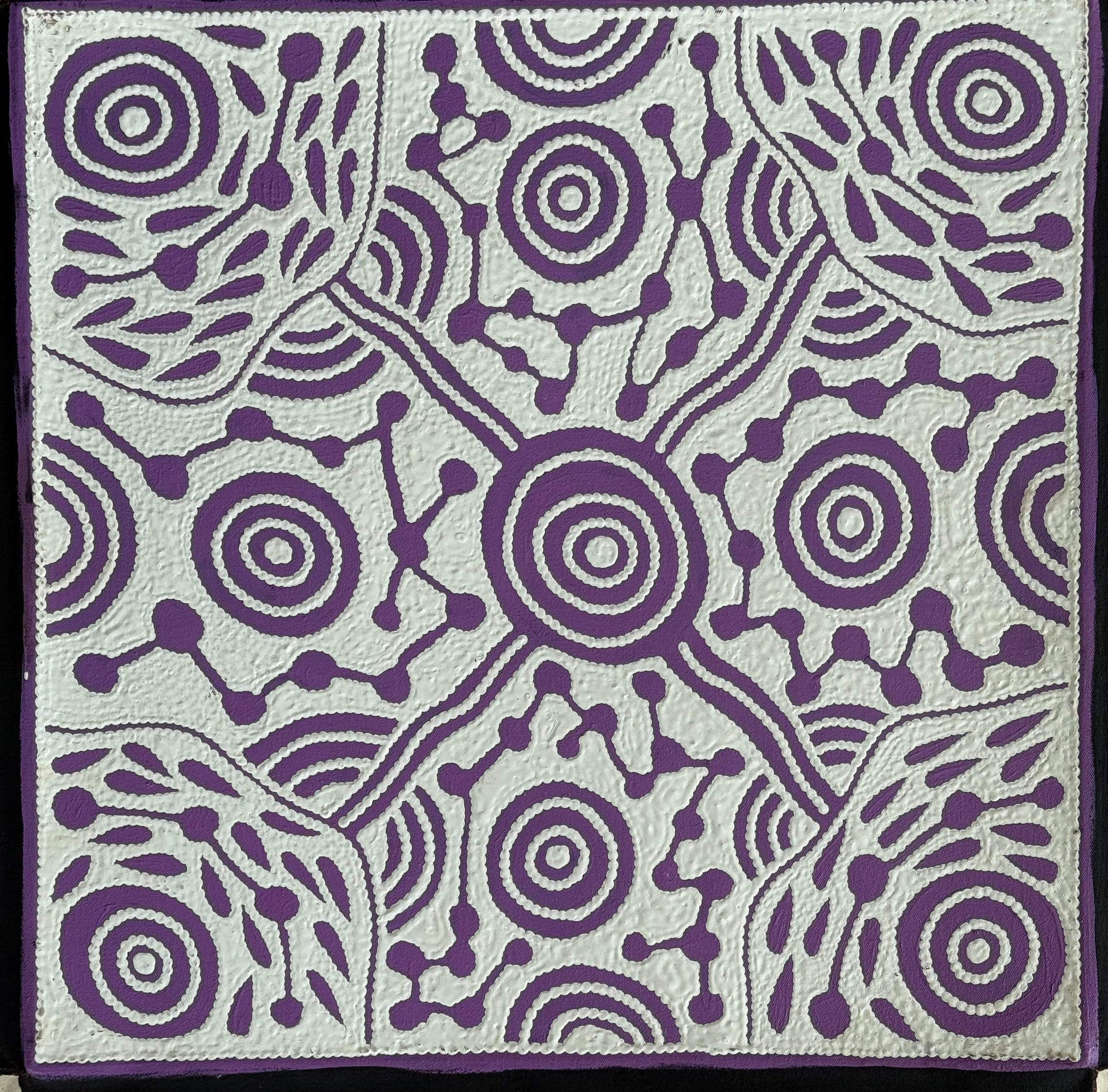 Ursula Napangardi Hudson - Pikilyi Jukurrpa (Vaughan Springs Dreaming) - 46x46cm