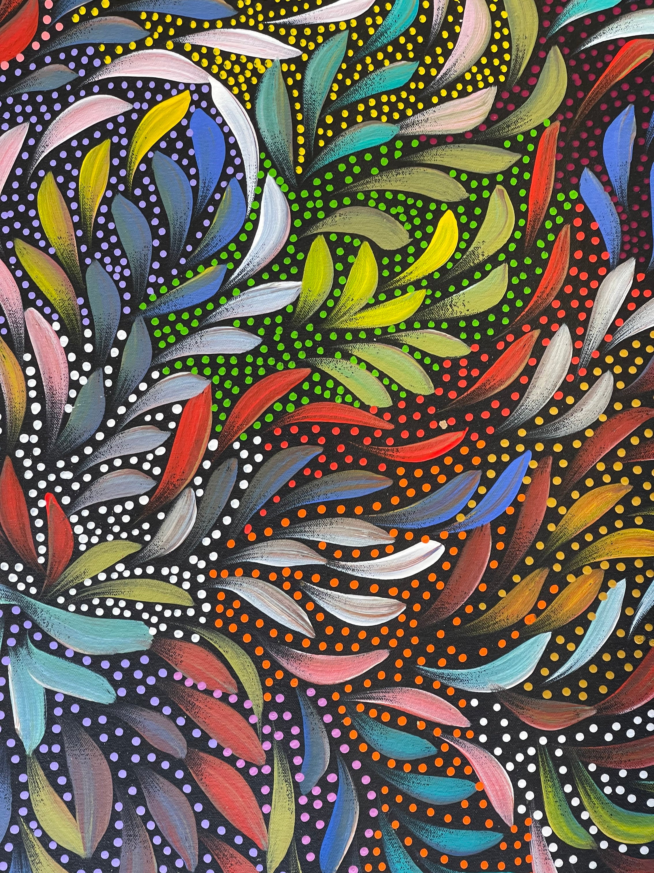 Caroline Numina - Bush Medicine Leaves with Seeds - 84x94cm .62-22