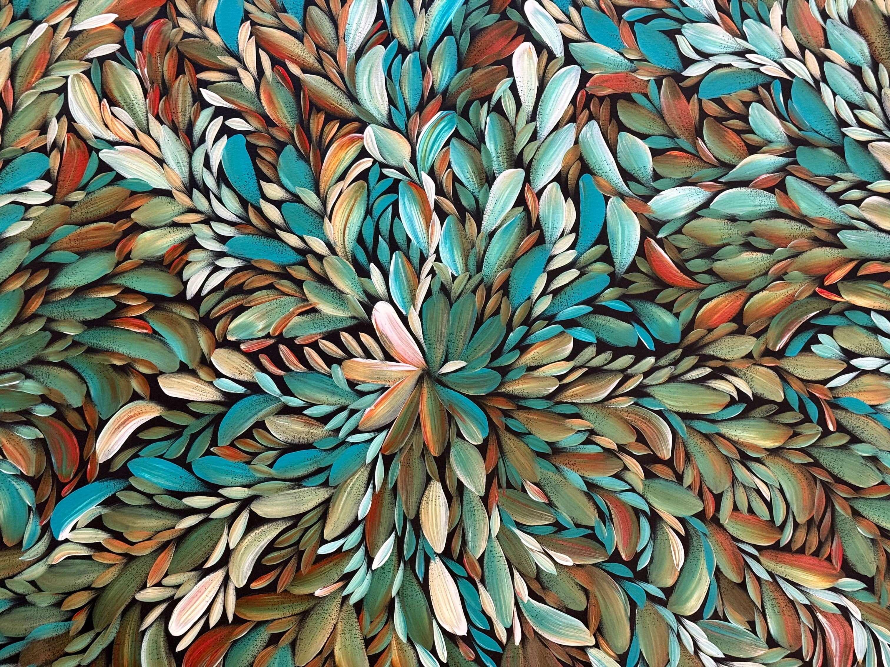 Louise Numina Napananka - Bush Medicine Leaves - 199x100cm .21-26