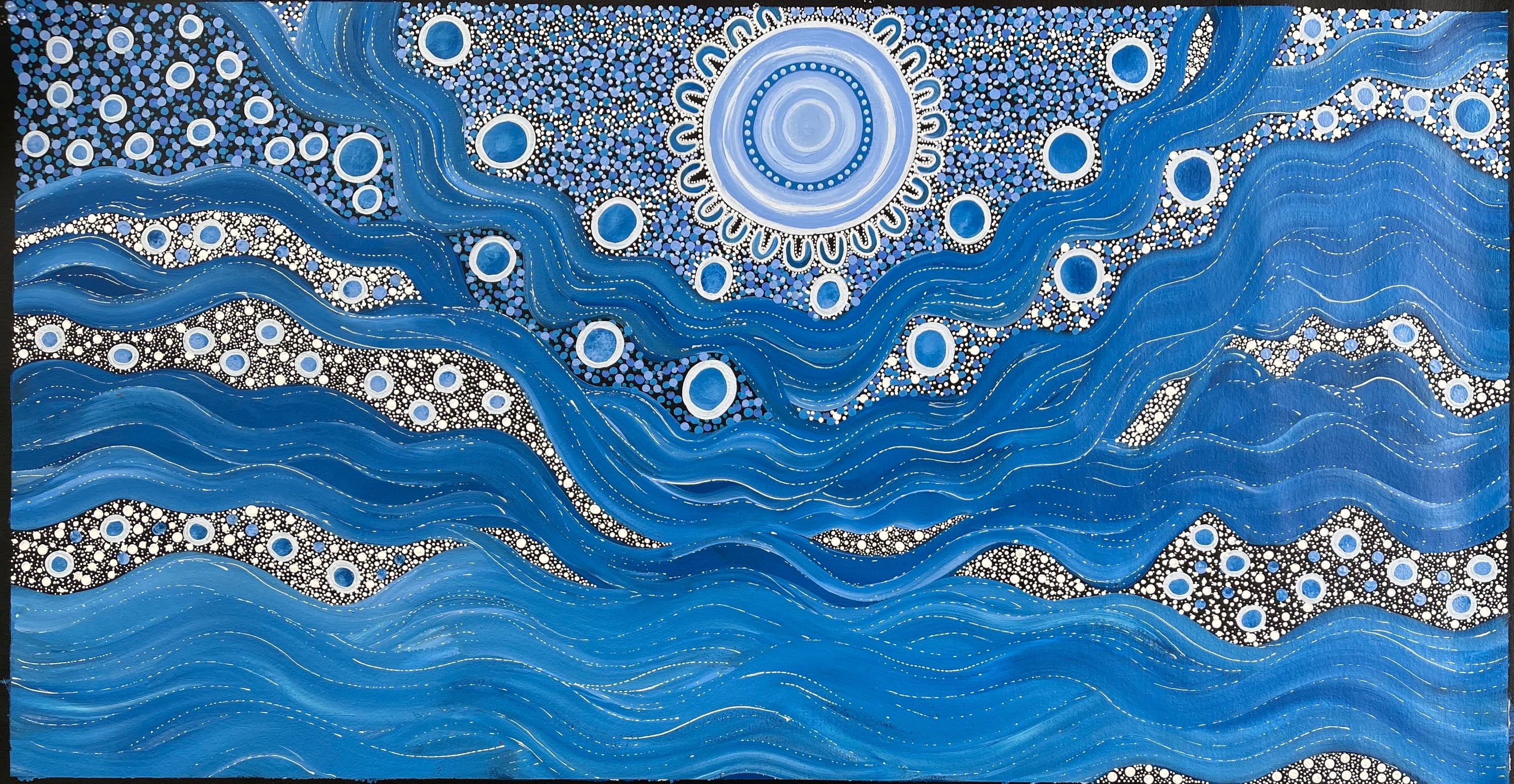 Deidre Burgoyne Rosier - My Family Water Dreaming, Mirning S.A. - 62x118cm .47-4