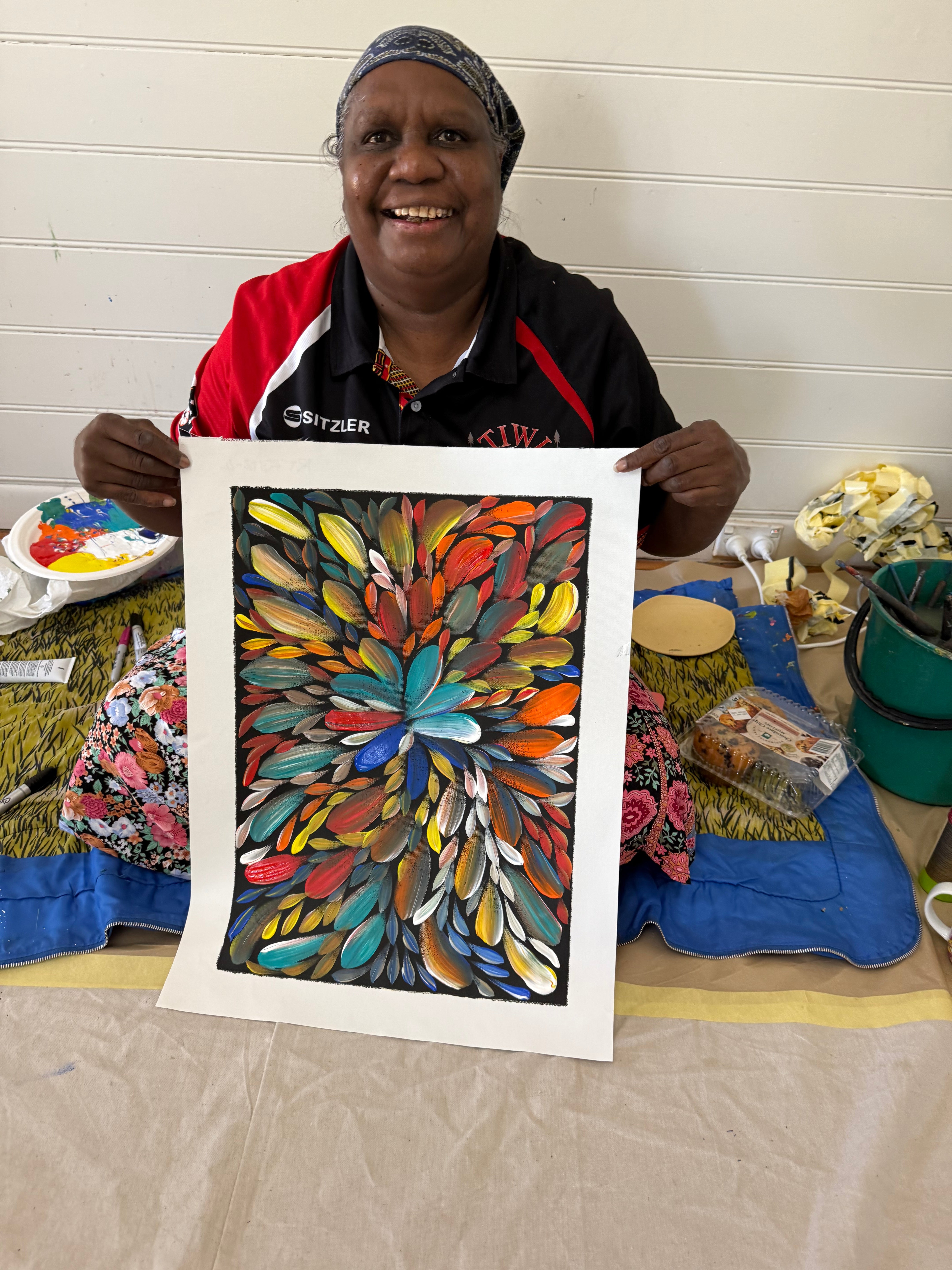 Louise Numina Napananka - Bush Medicine Leaves - 36x51cm .18-4